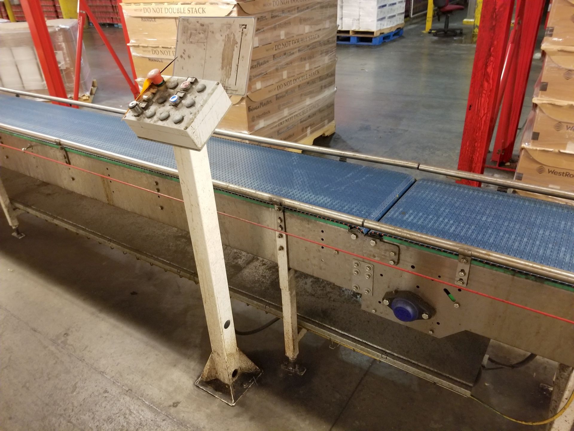 Europool Stainless Steel 17 inch wide matte top case conveyor - Ground level (Manual Pick System C) - Image 3 of 6