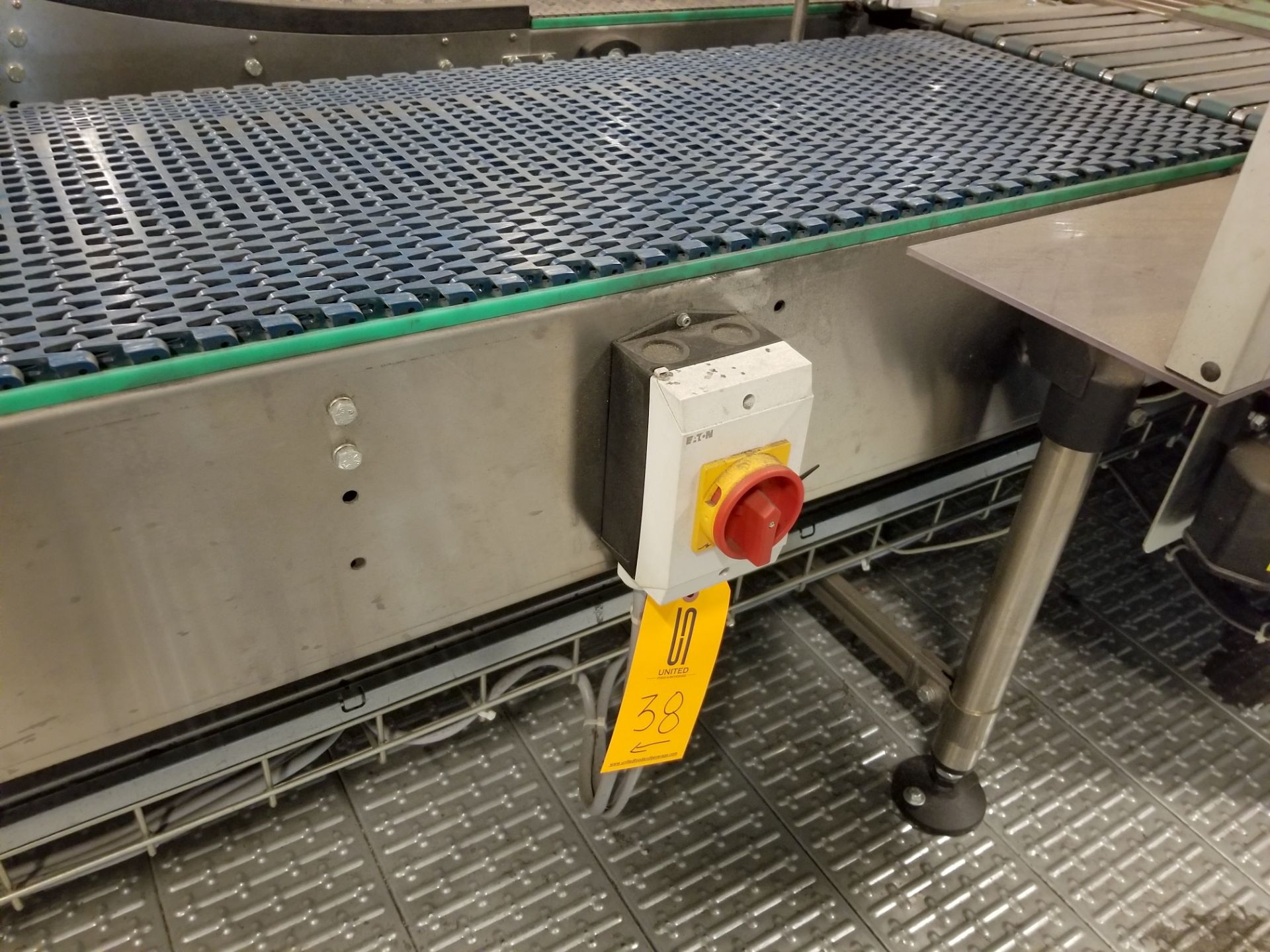 Approx. 40 feet of Europool Case Conveyor - Discharge of Case Switch