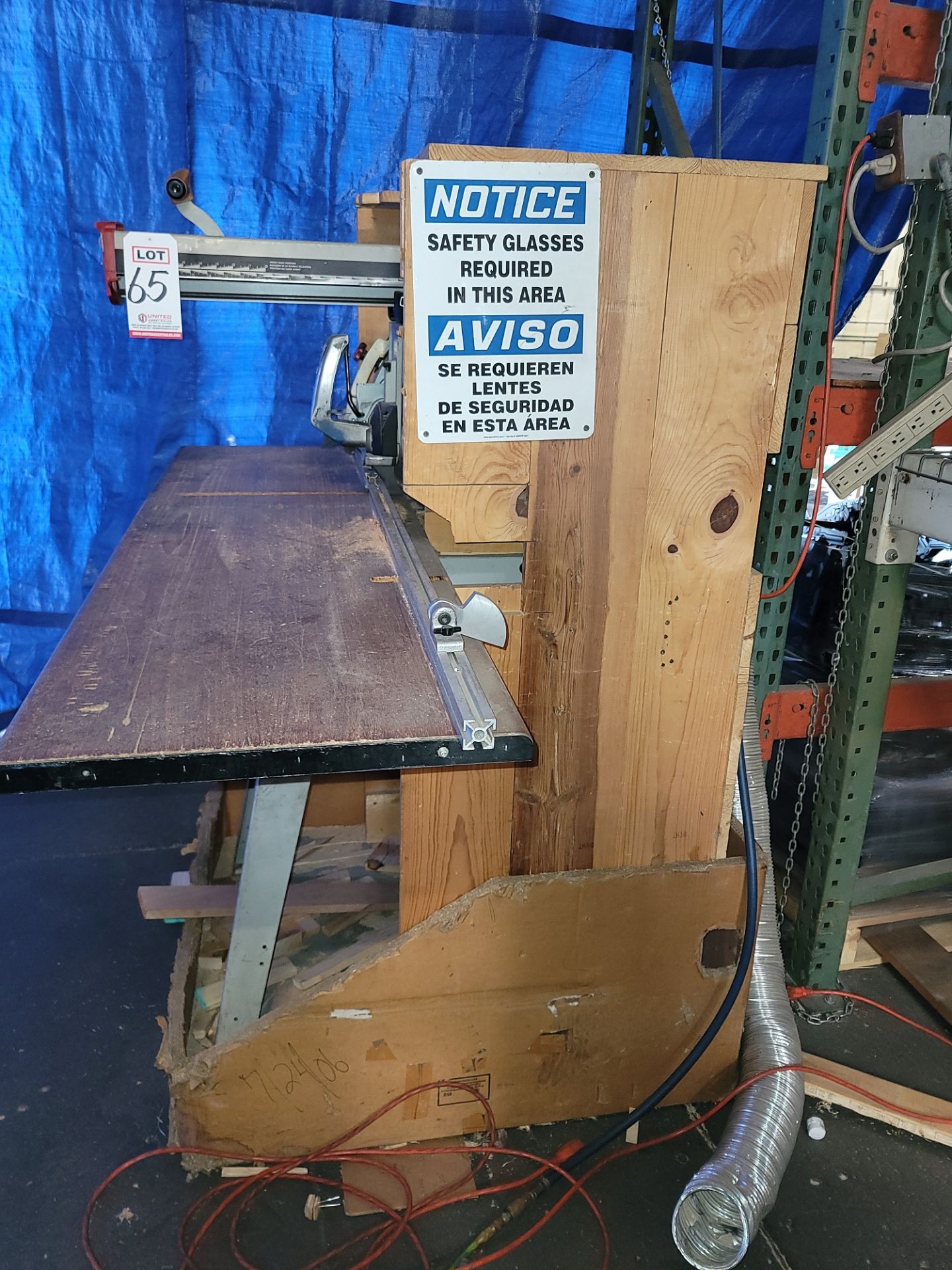 RIDGID 10" RADIAL ARM SAW, W/ STAND - Image 4 of 4