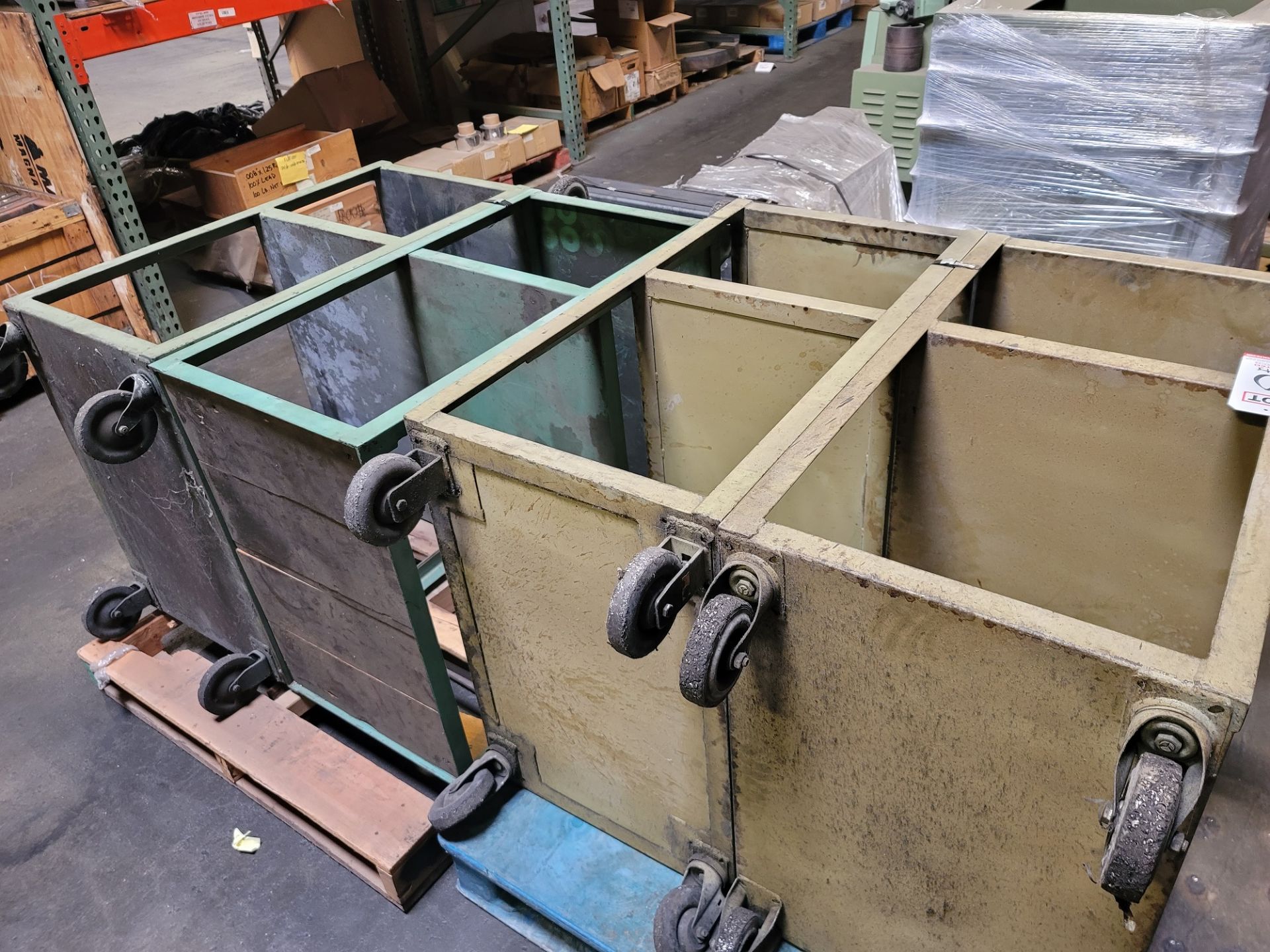 LOT - (4) STEEL SHOP CARTS, BANDED ON (2) PALLETS - Image 2 of 2