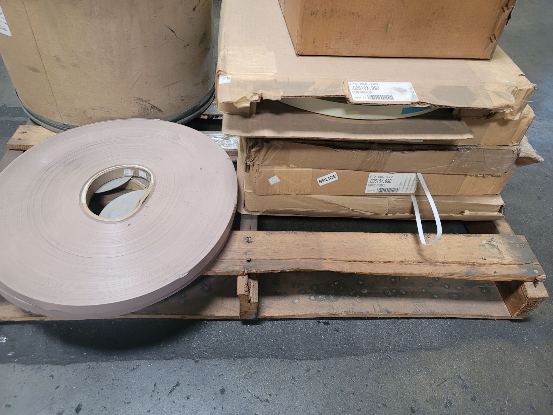 LOT - PALLET OF MISC EDGE BANDING, SOLID WIRE SOLDER, ETC. - Image 4 of 6
