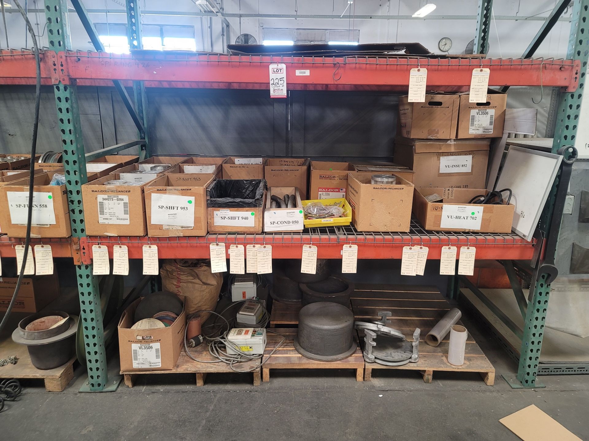 LOT - CONTENTS ONLY OF (1) 8' SECTION OF PALLET RACK: SCRAP ALUMINUM, ETC.