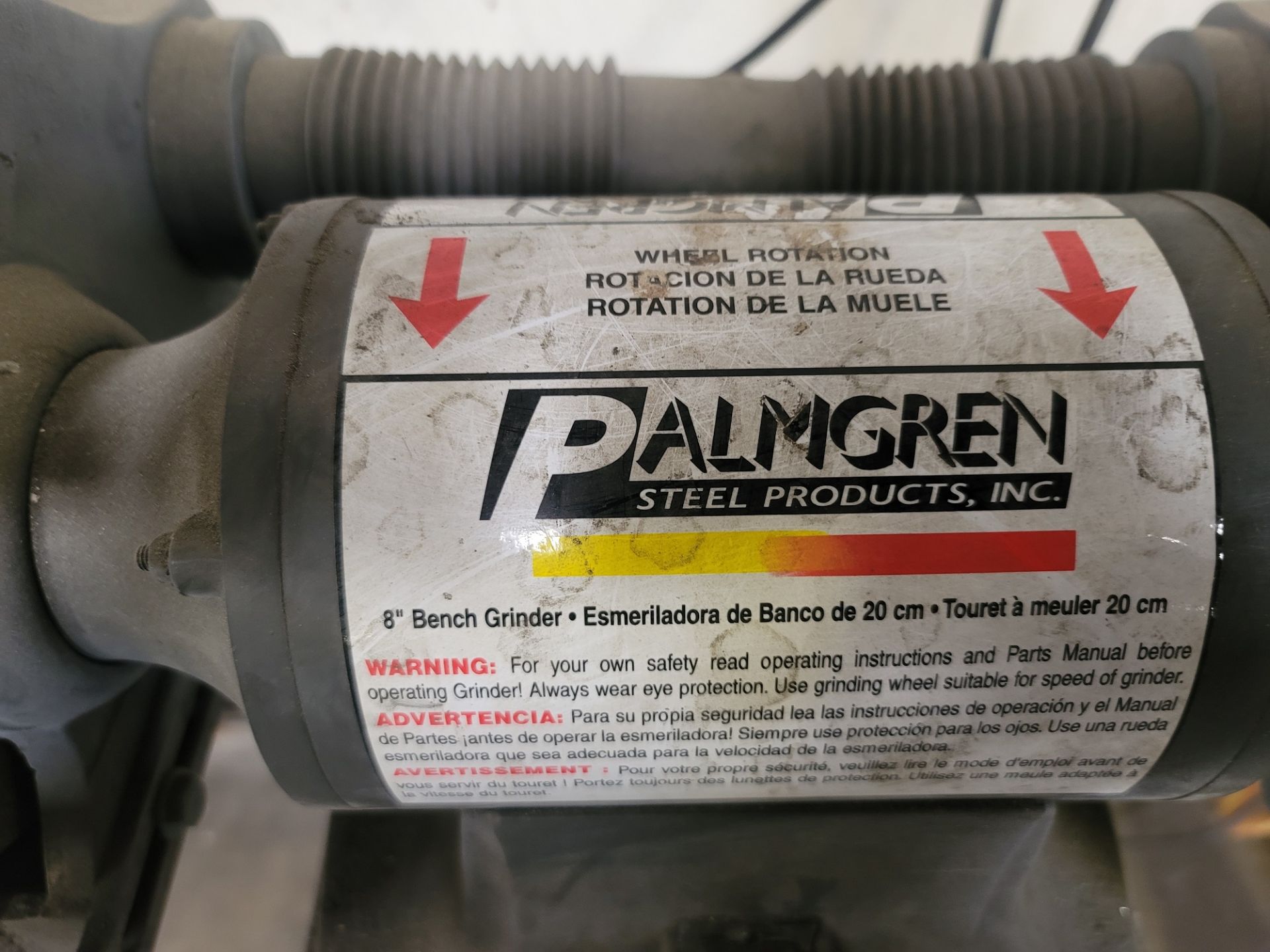 PALMGREN 8" DOUBLE END GRINDER ON PEDESTAL - Image 2 of 2