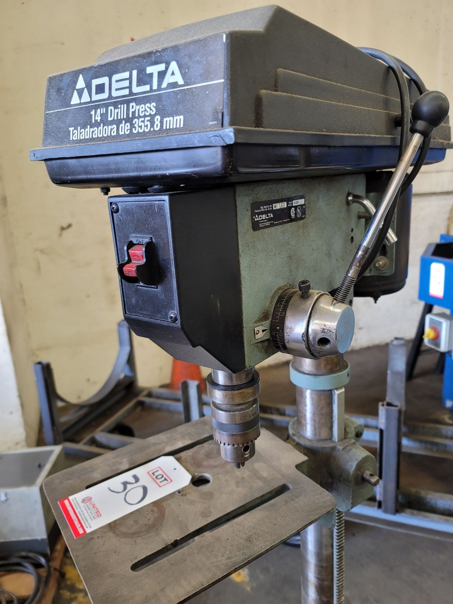 DELTA 14" DRILL PRESS, FLOOR MODEL, MODEL 14-070, S/N W9746 - Image 2 of 4