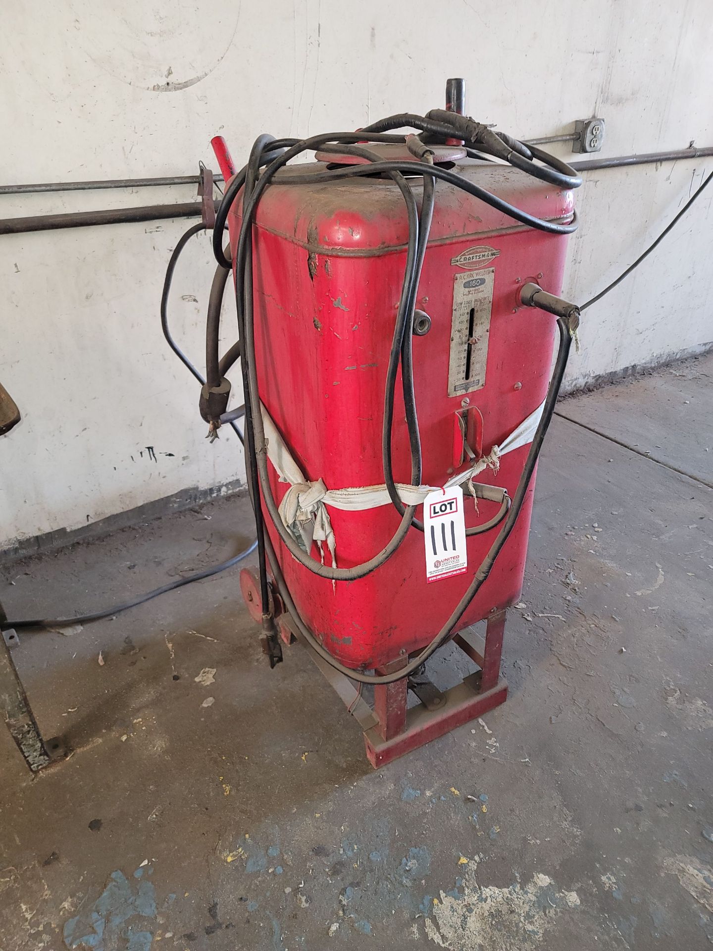 VINTAGE CRAFTSMAN AC ARC WELDER, 150 AMPERES WELDING CURRENT