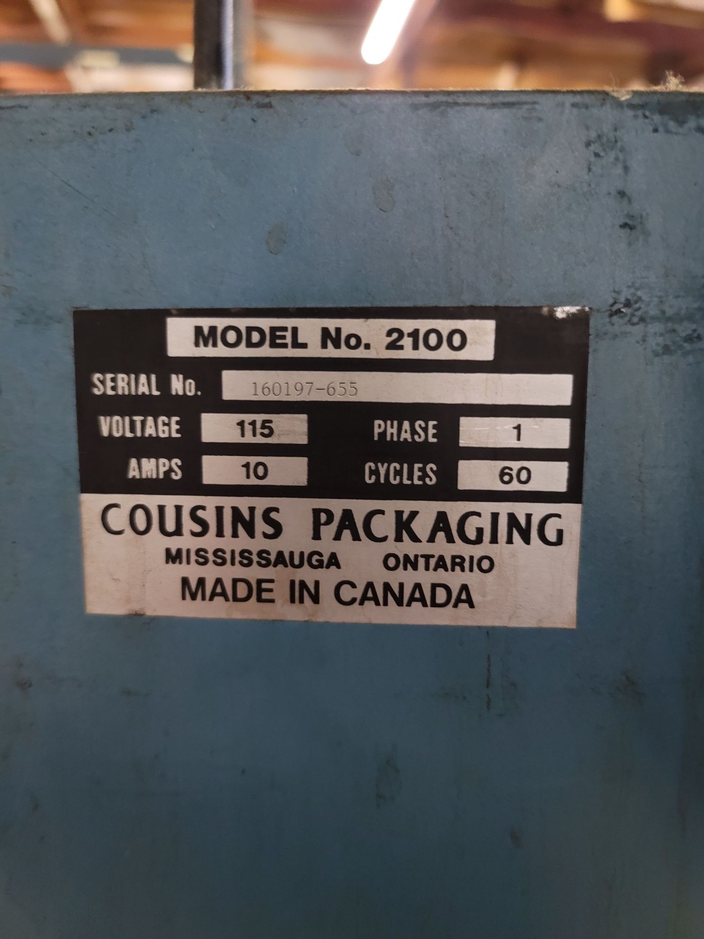 COUSINS 48" X 48" PALLET WRAPPER, MODEL 2100, S/N 160197-655 - Image 4 of 4