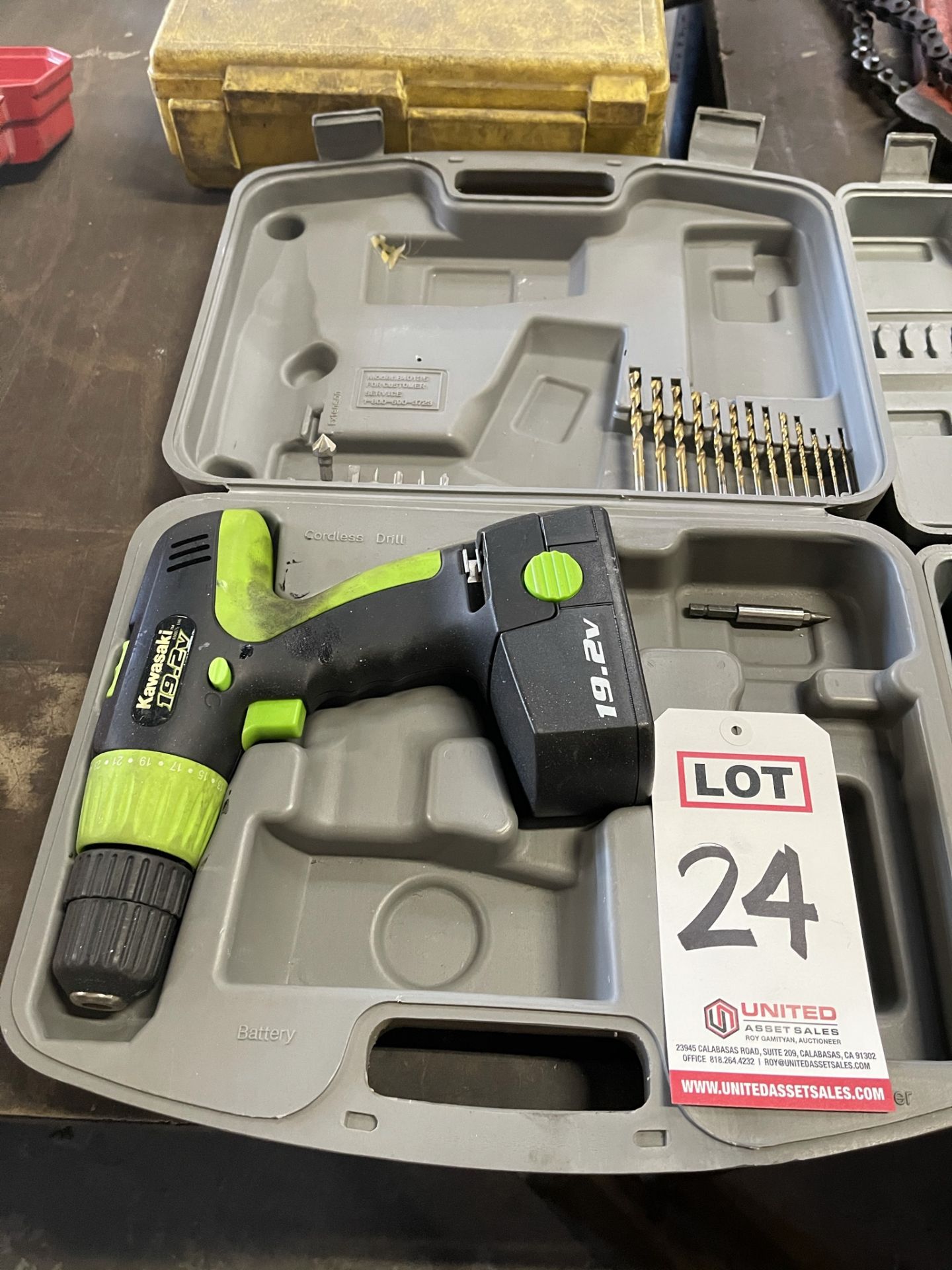 KAWASAKI 19.2V CORDLESS DRILL KIT, W/ CASE