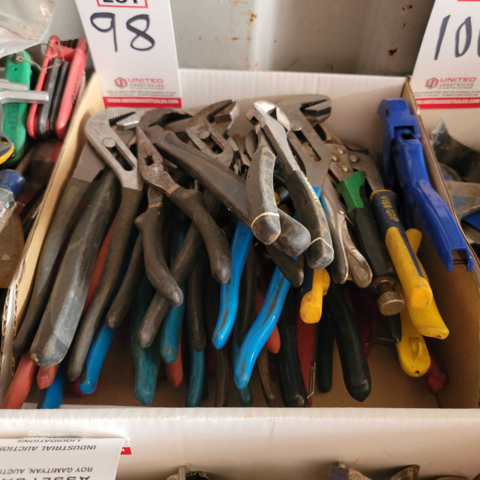 LOT - PLIERS, SNIPES, CHANNEL LOCKS, CUTTERS