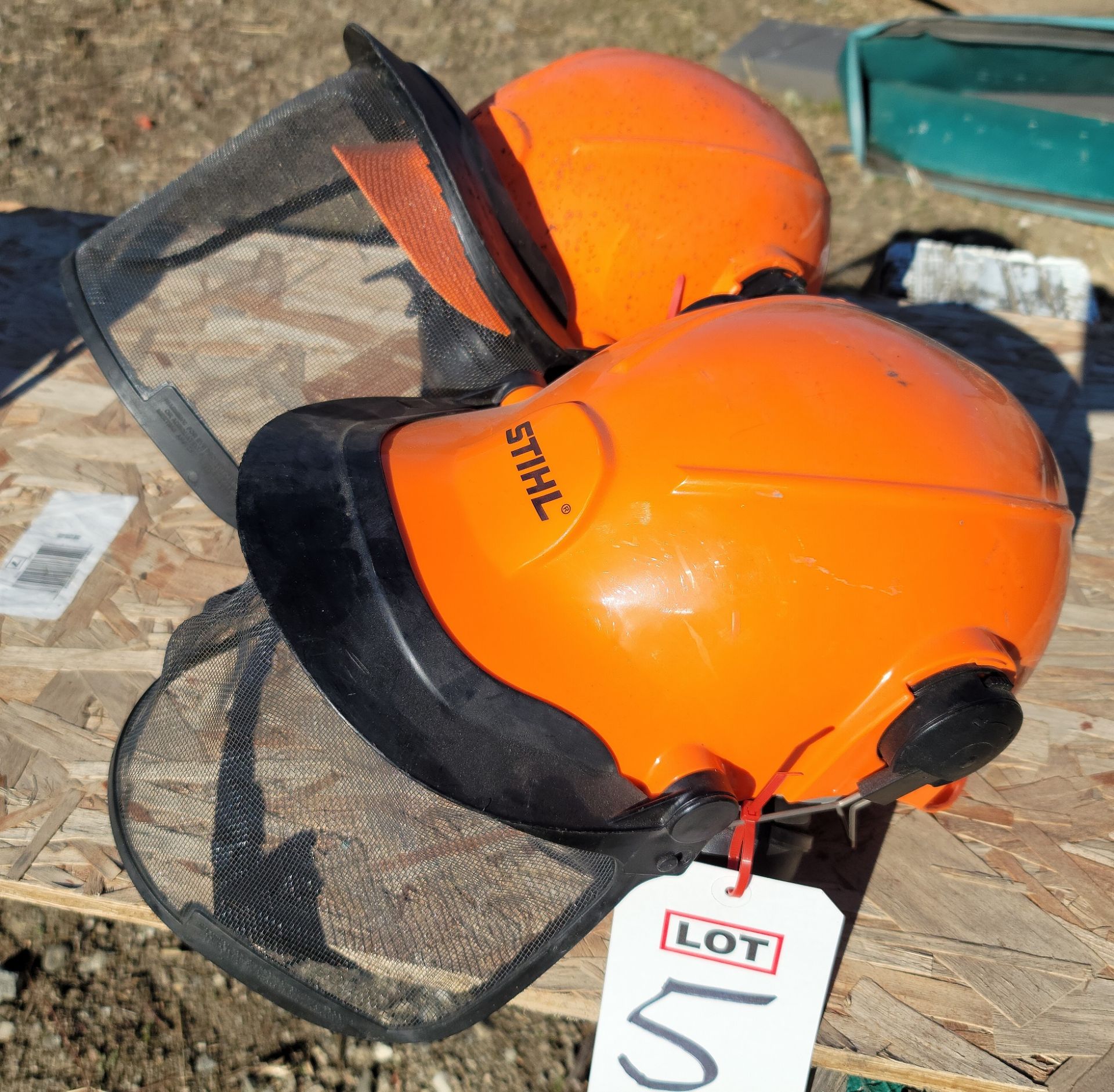 LOT - (2) STIHL SAW HELMETS, W/ EAR PROTECTION - Image 2 of 2