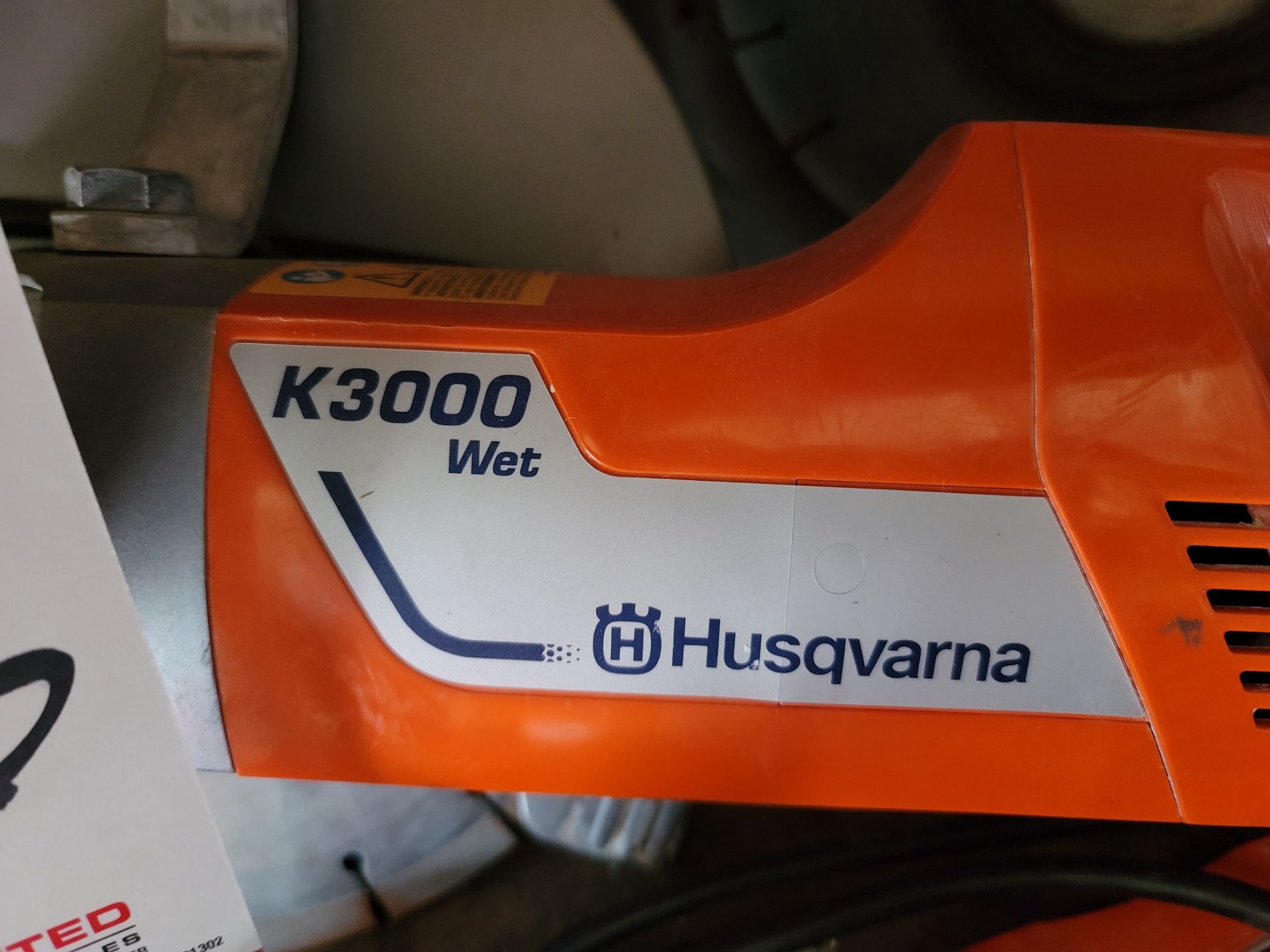 HUSQVARNA ELECTRIC CONCRETE SAW, MODEL K3000 WET SAW, 14" BLADE - Image 2 of 3