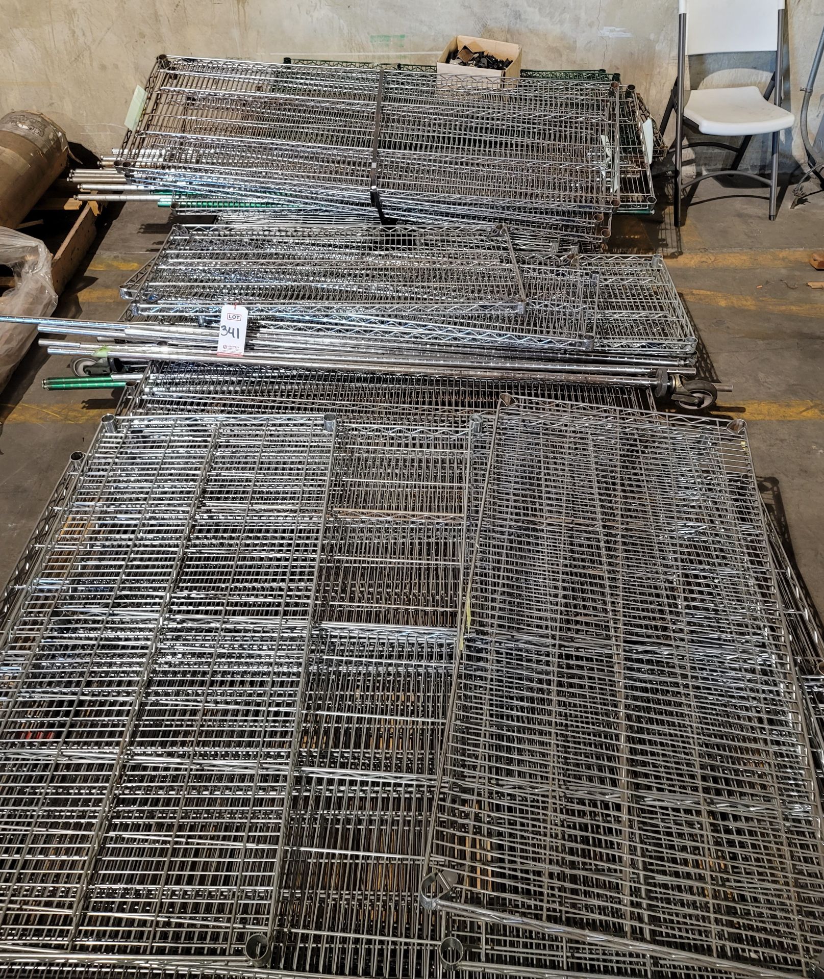 LOT - (3) OVERSIZE PALLETS OF DISASSEMBLED WIRE RACK (LOCATION: BUILDING 15 MRB)