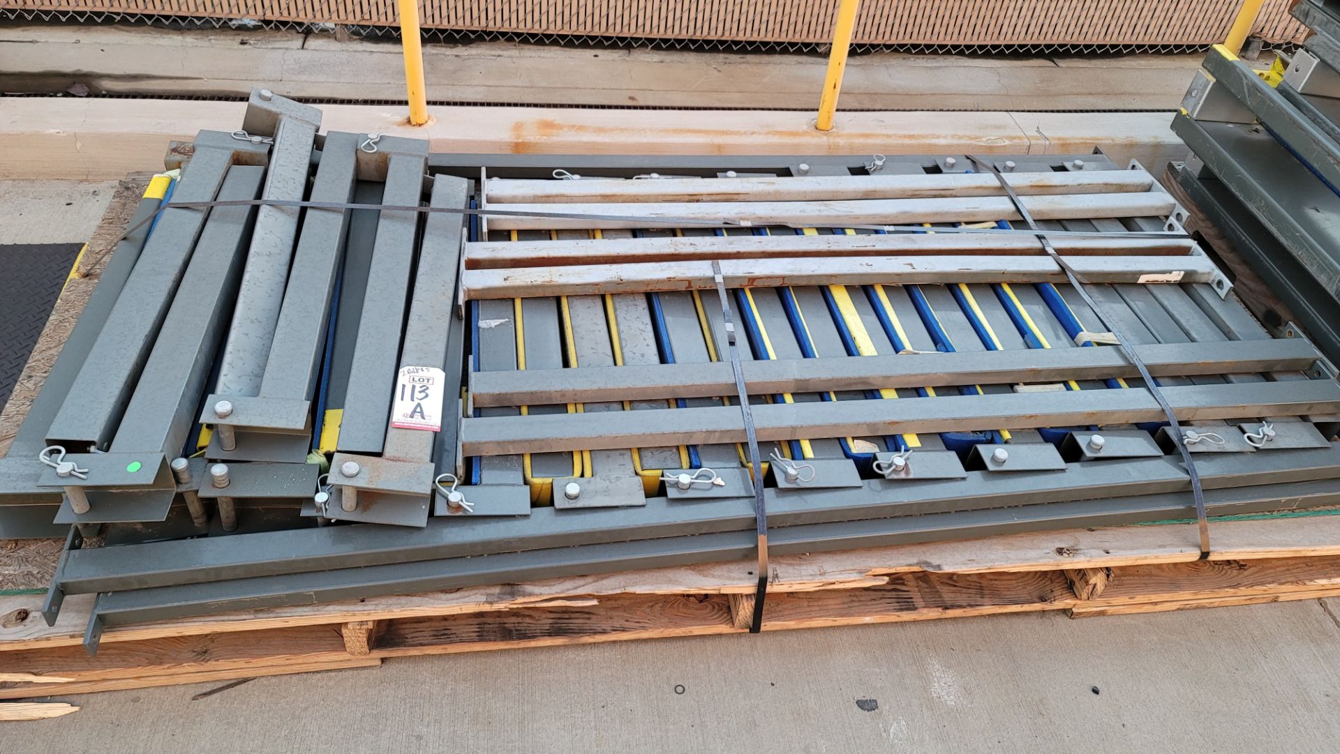 LOT - CANTILEVER MATERIAL RACK, DISASSEMBLED & BANDED ON (2) PALLETS, 8' UPRIGHTS, 36" ARMS ( - Image 2 of 3
