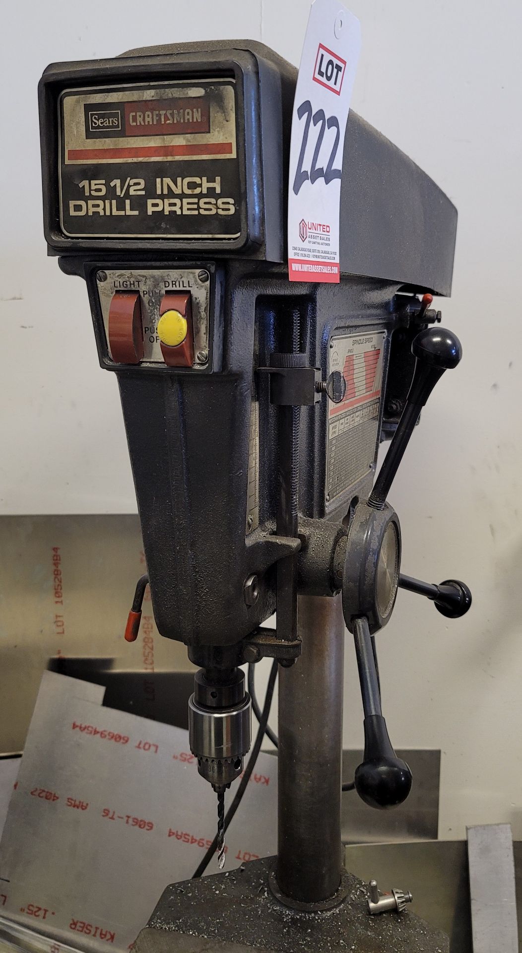 CRAFTSMAN 15-1/2" DRILL PRESS, 1/2" CHUCK - Image 2 of 2