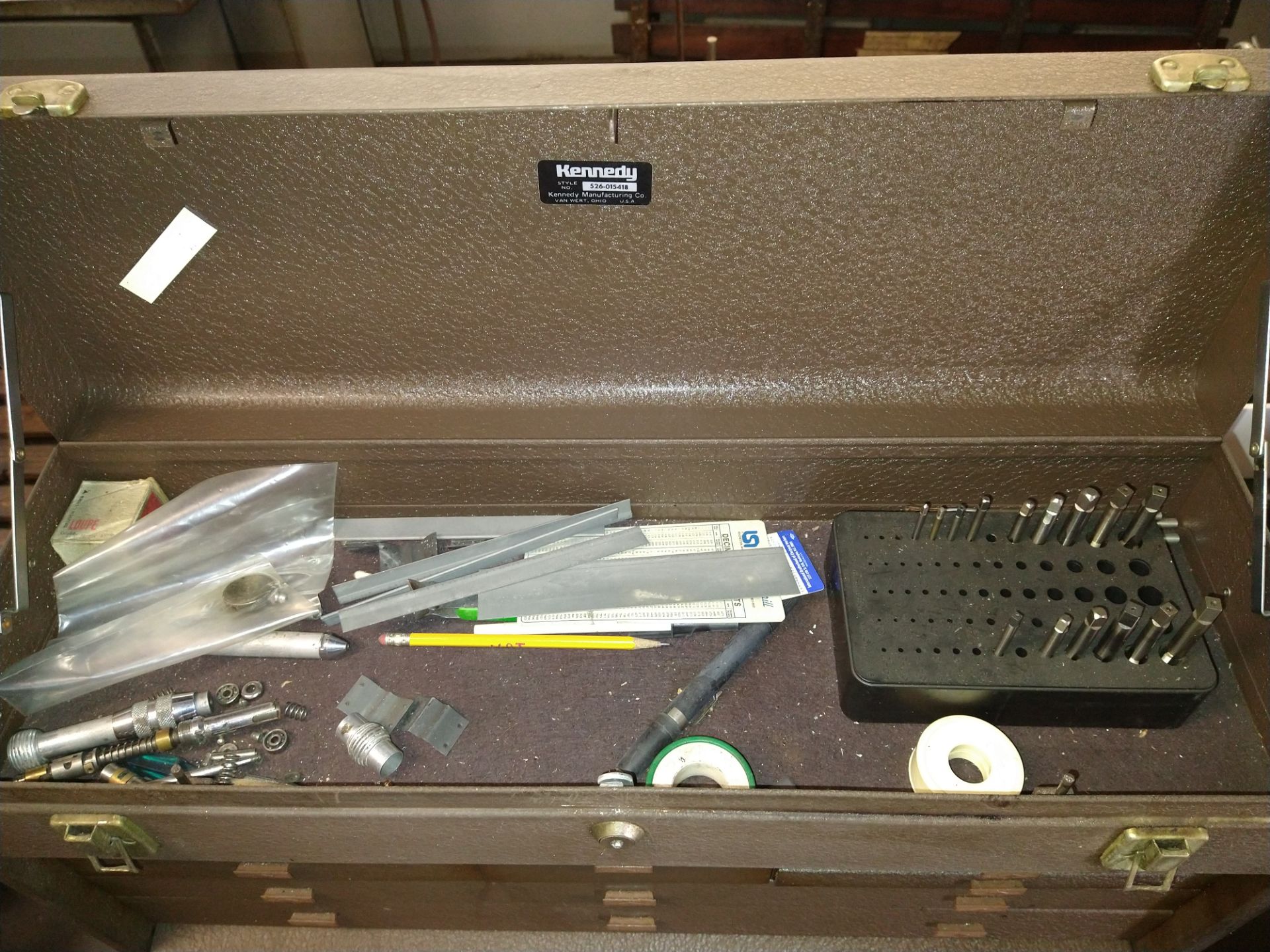 KENNEDY 15-DRAWER TOOL BOX, TOP/BOTTOM, W/ CONTENTS - Image 2 of 12