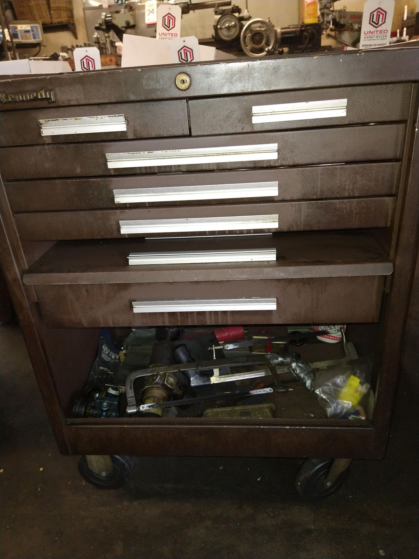KENNEDY 6-DRAWER TOOL BOX, W/ CONTENTS