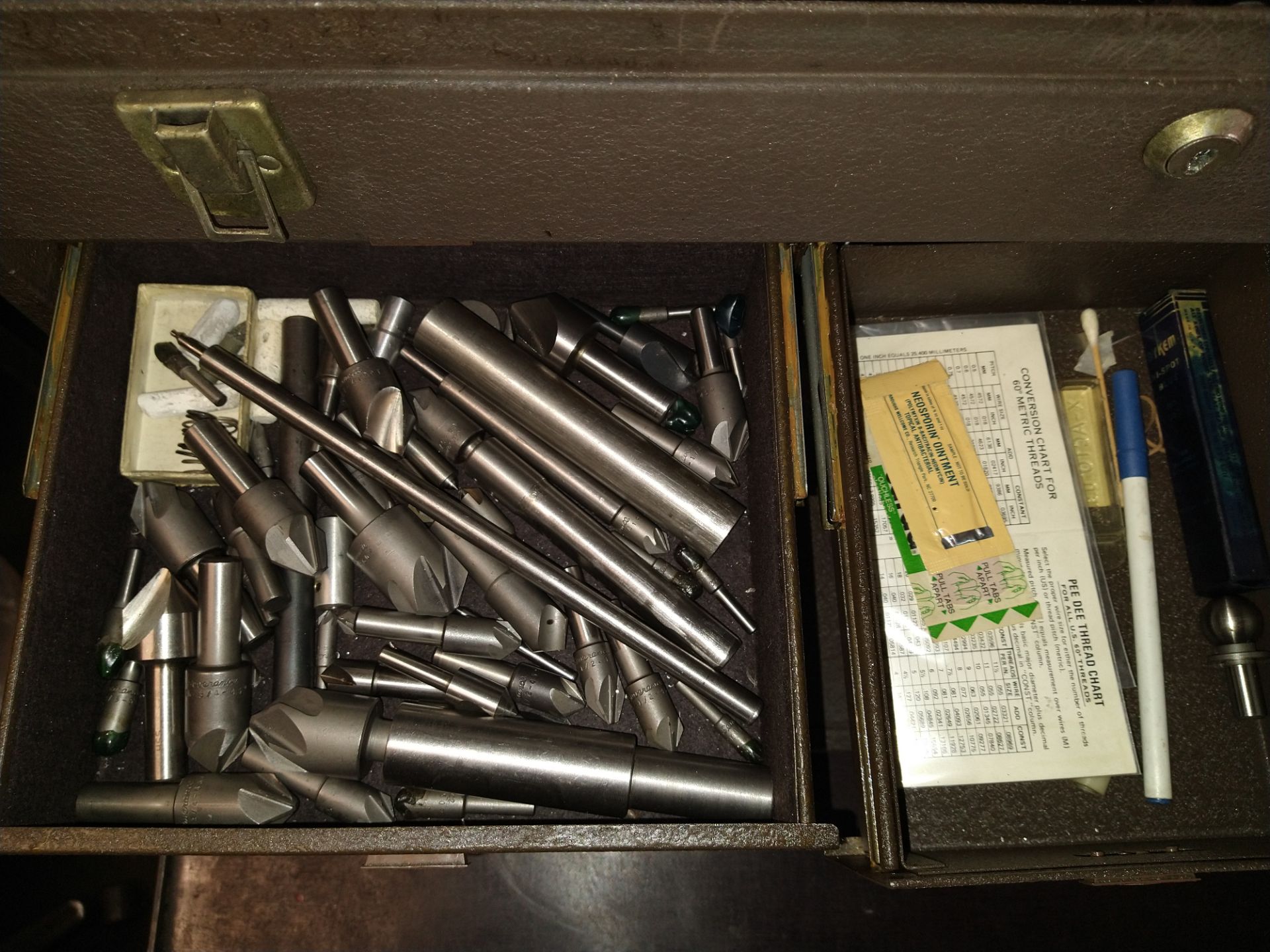KENNEDY 15-DRAWER TOOL BOX, TOP/BOTTOM, W/ CONTENTS - Image 3 of 12