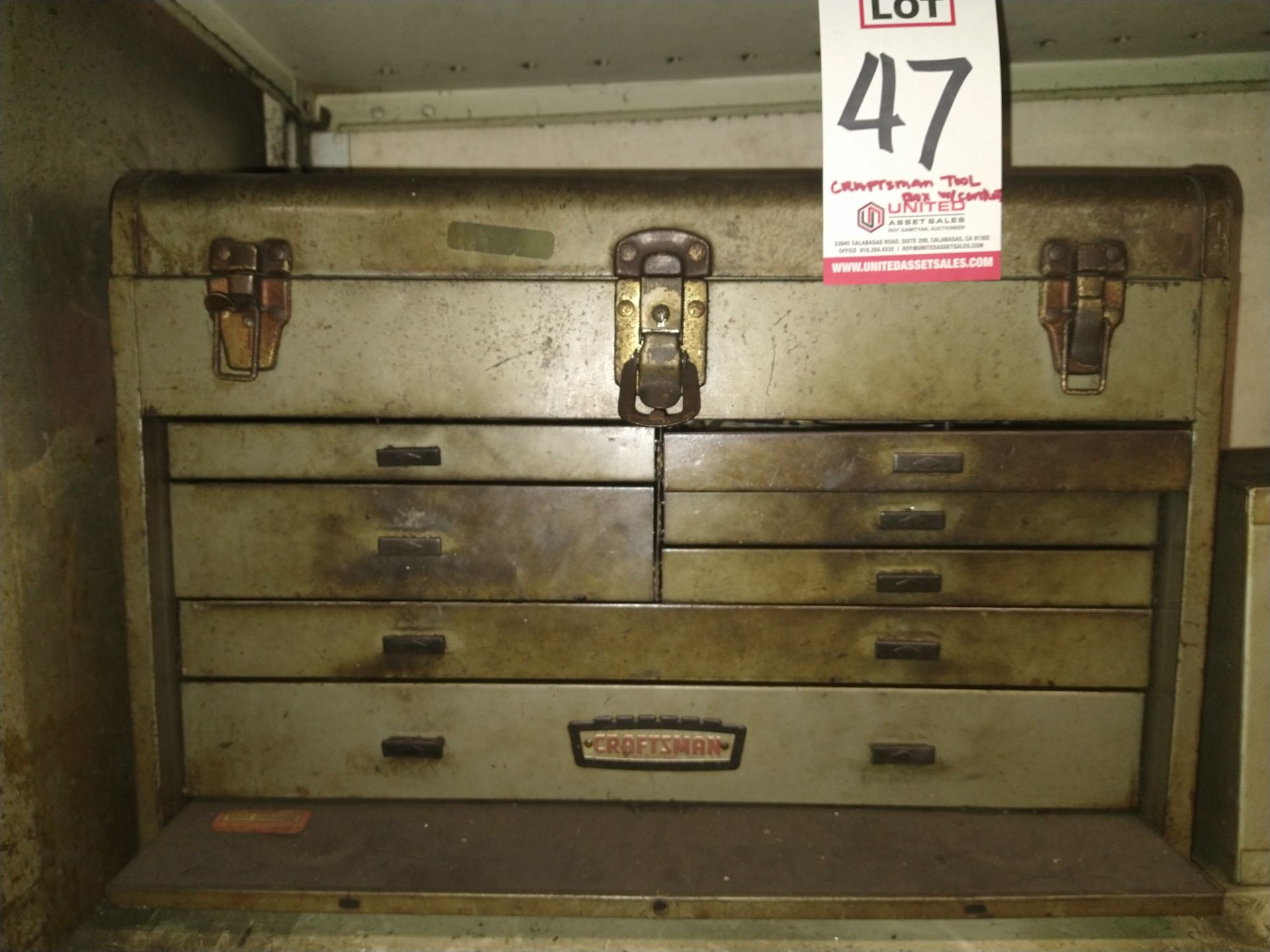 LOT - CRAFTSMAN TOOL BOX, W/ CONTENTS - Image 2 of 9