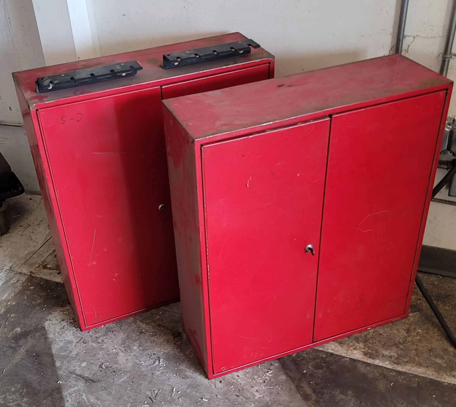 LOT - (3) WALL CABINETS, 26" X 9" X 30", EMPTY, W/ (1) KEY - Image 2 of 2