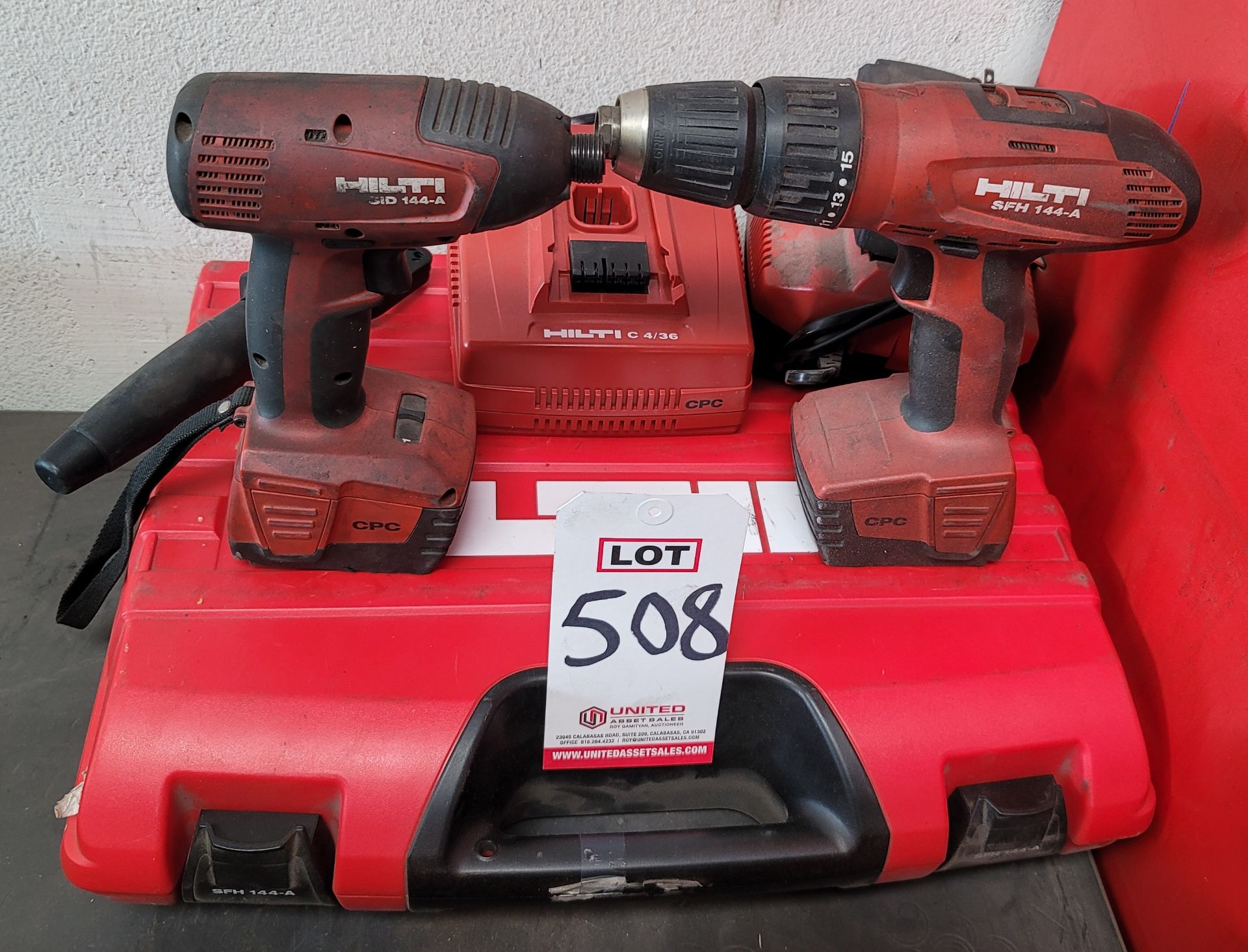 LOT - HILTI RECHARGEABLE DRILL AND DRIVER SET, W/ CASE