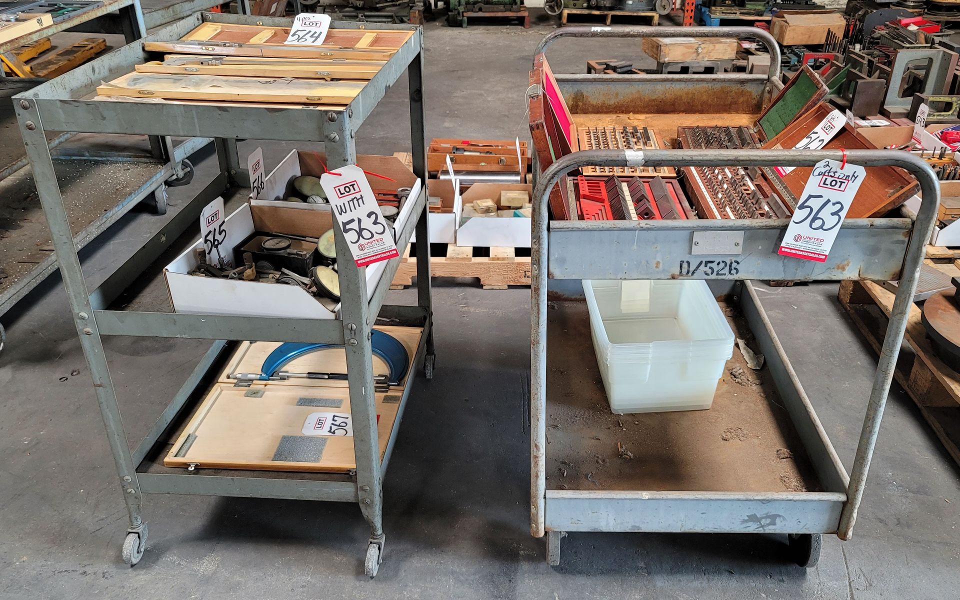 LOT - (2) SHOP CARTS, CONTENTS NOT INCLUDED