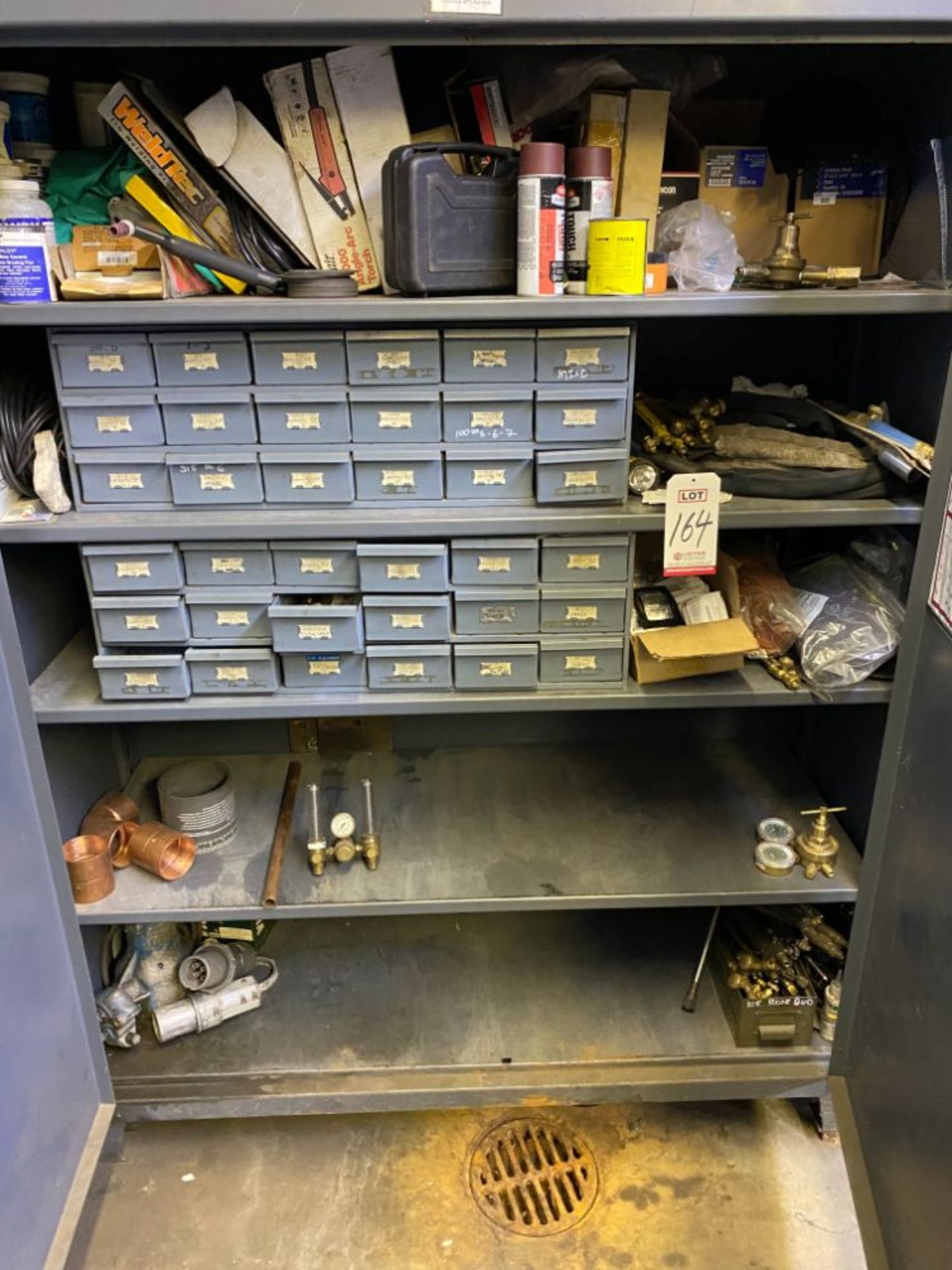 LOT - STRONGHOLD CABINET OF WELDING SUPPLIES