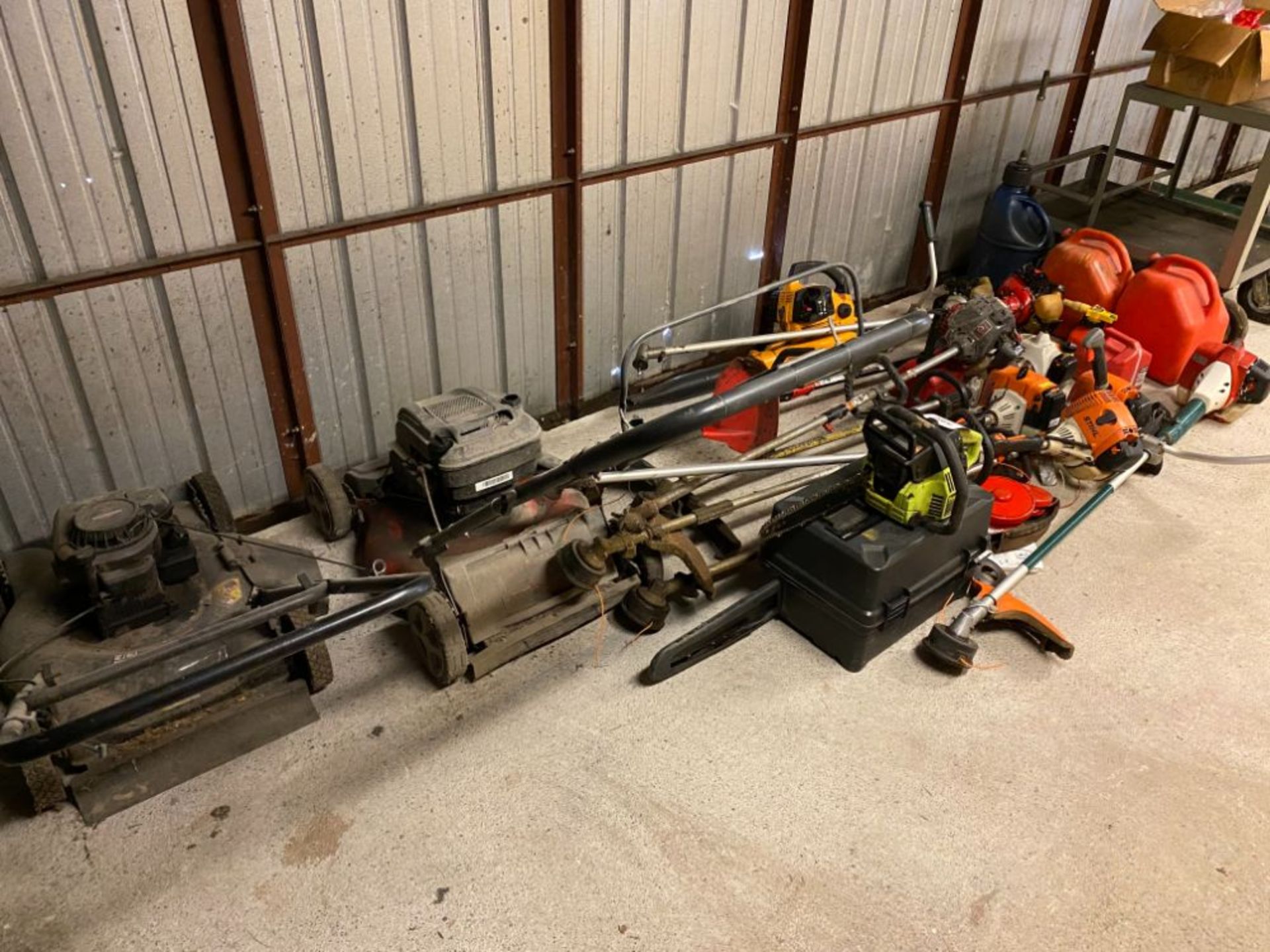 LOT - MISC. LAWNMOWERS, WEED EATERS & CHAINSAWS