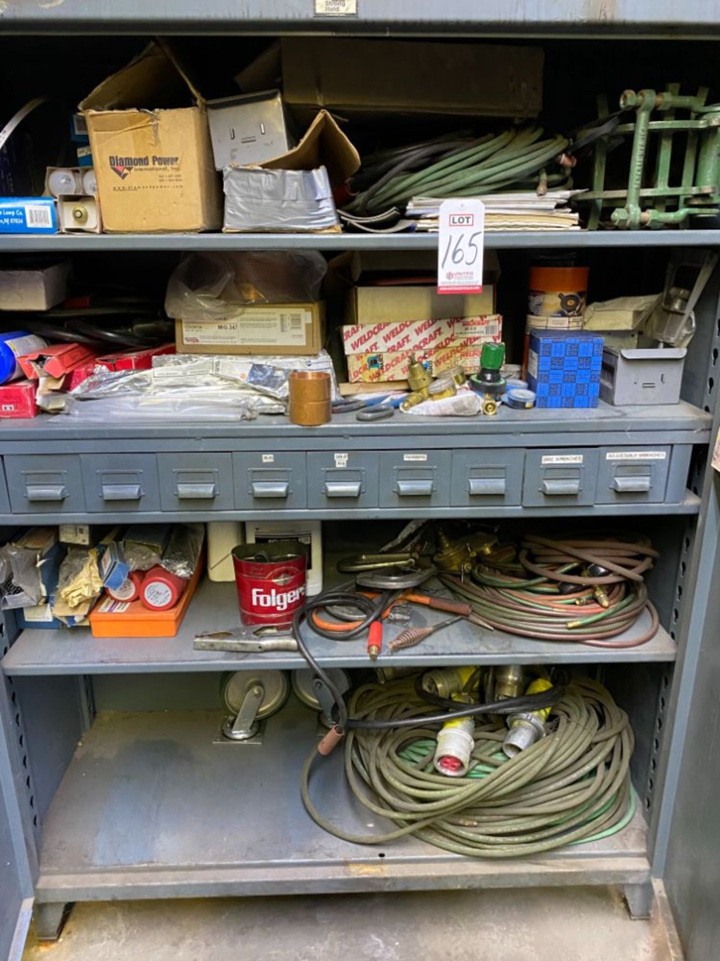 LOT - STRONGHOLD CABINET OF WELDING SUPPLIES