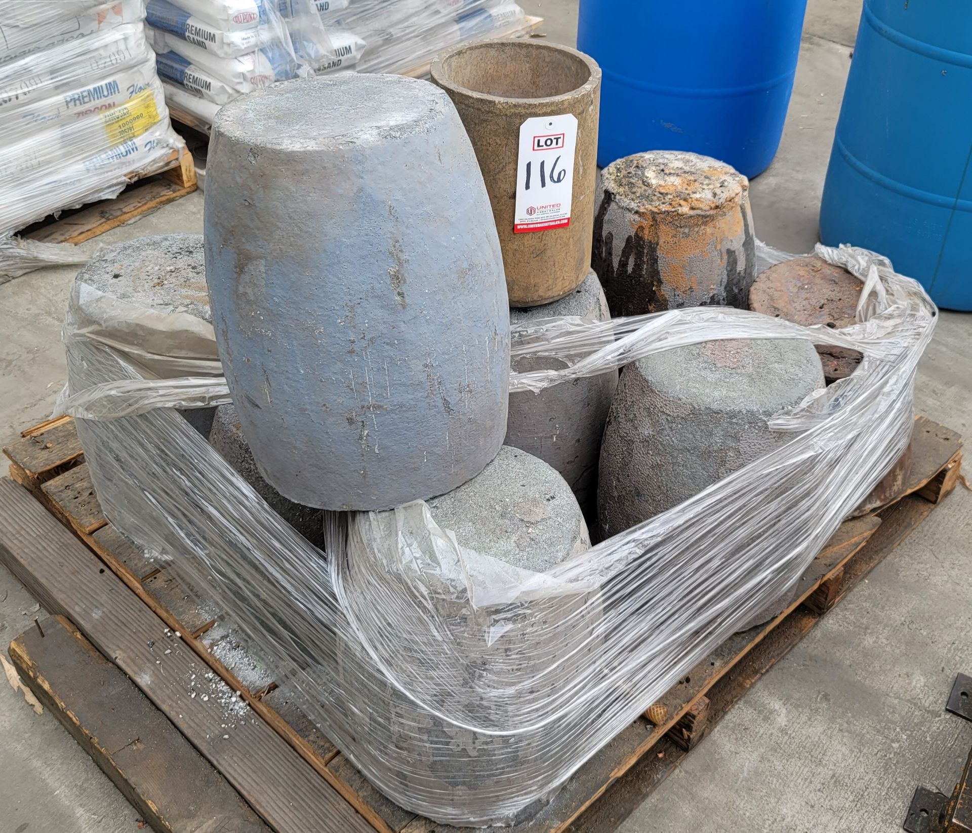 LOT - PALLET OF CRUCIBLES
