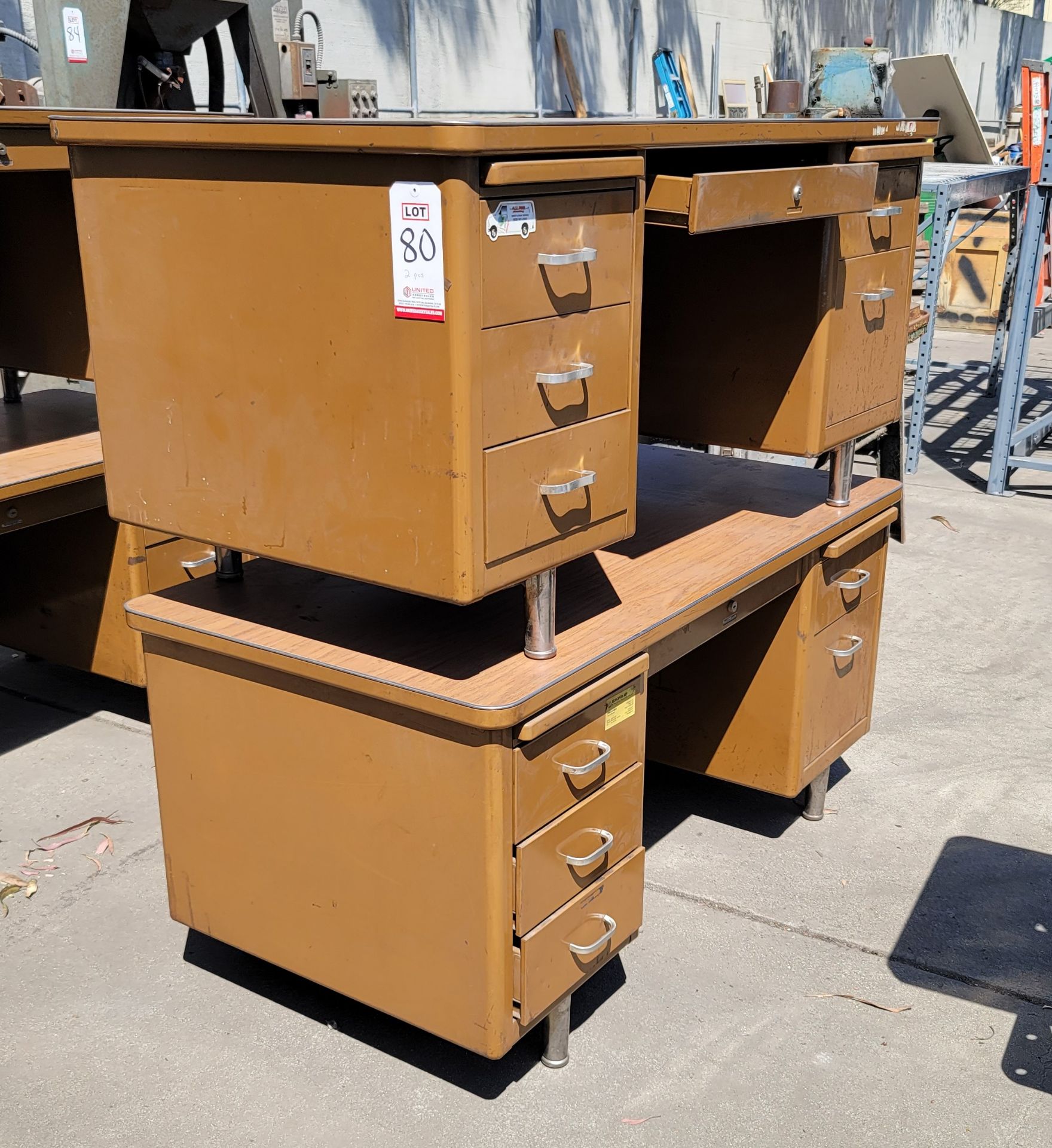 LOT - (2) STEELCASE DESKS, 60" X 30"