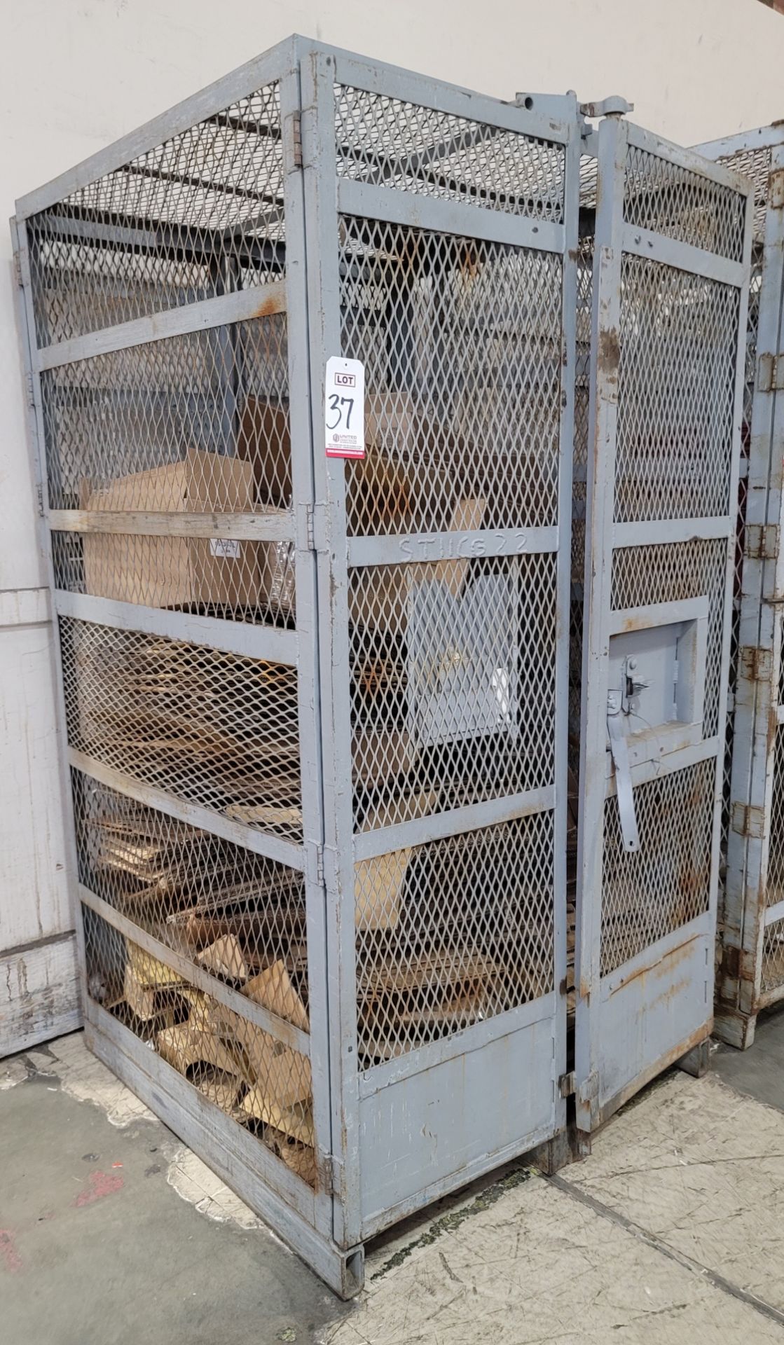 STEEL SECURITY CAGE, 4' X 4' X 7-1/2' HT