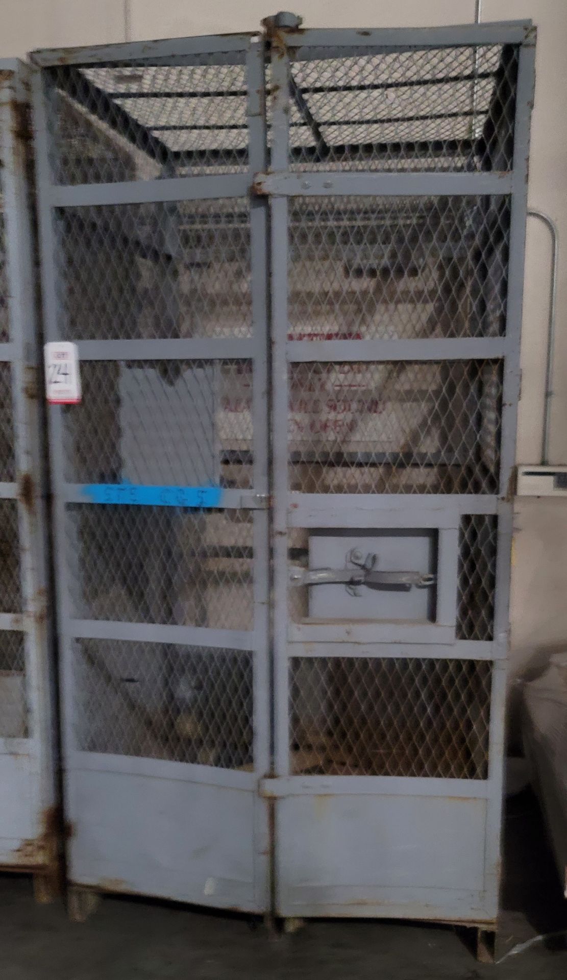 STEEL SECURITY CAGE, 4' X 4' X 7-1/2' HT