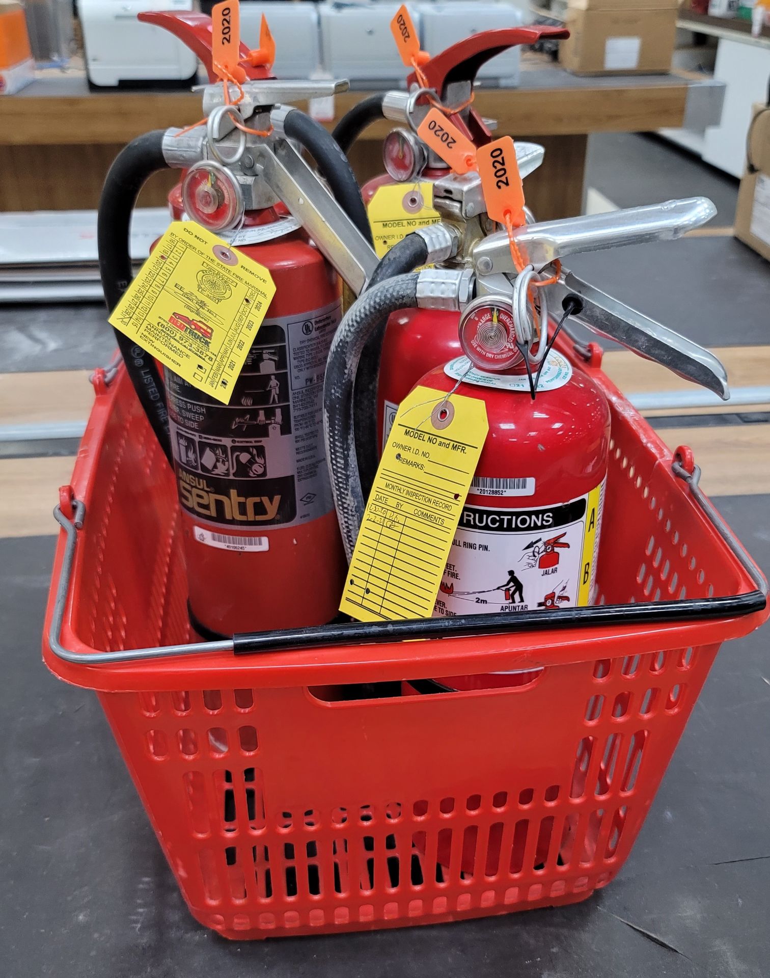 LOT - (5) HANDHELD A-B-C FIRE EXTINGUISHERS