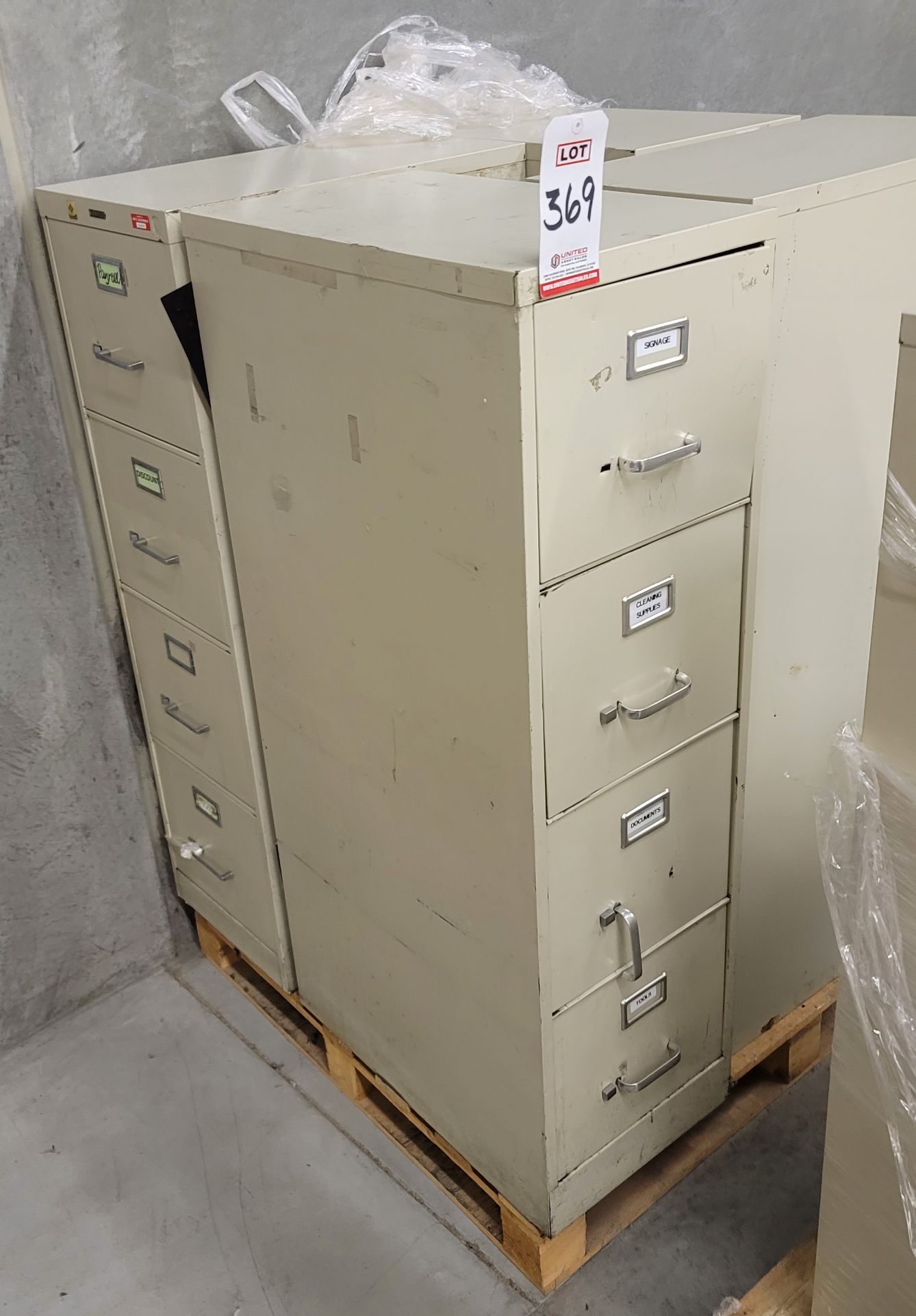 LOT - PALLET OF METAL FILE CABINETS