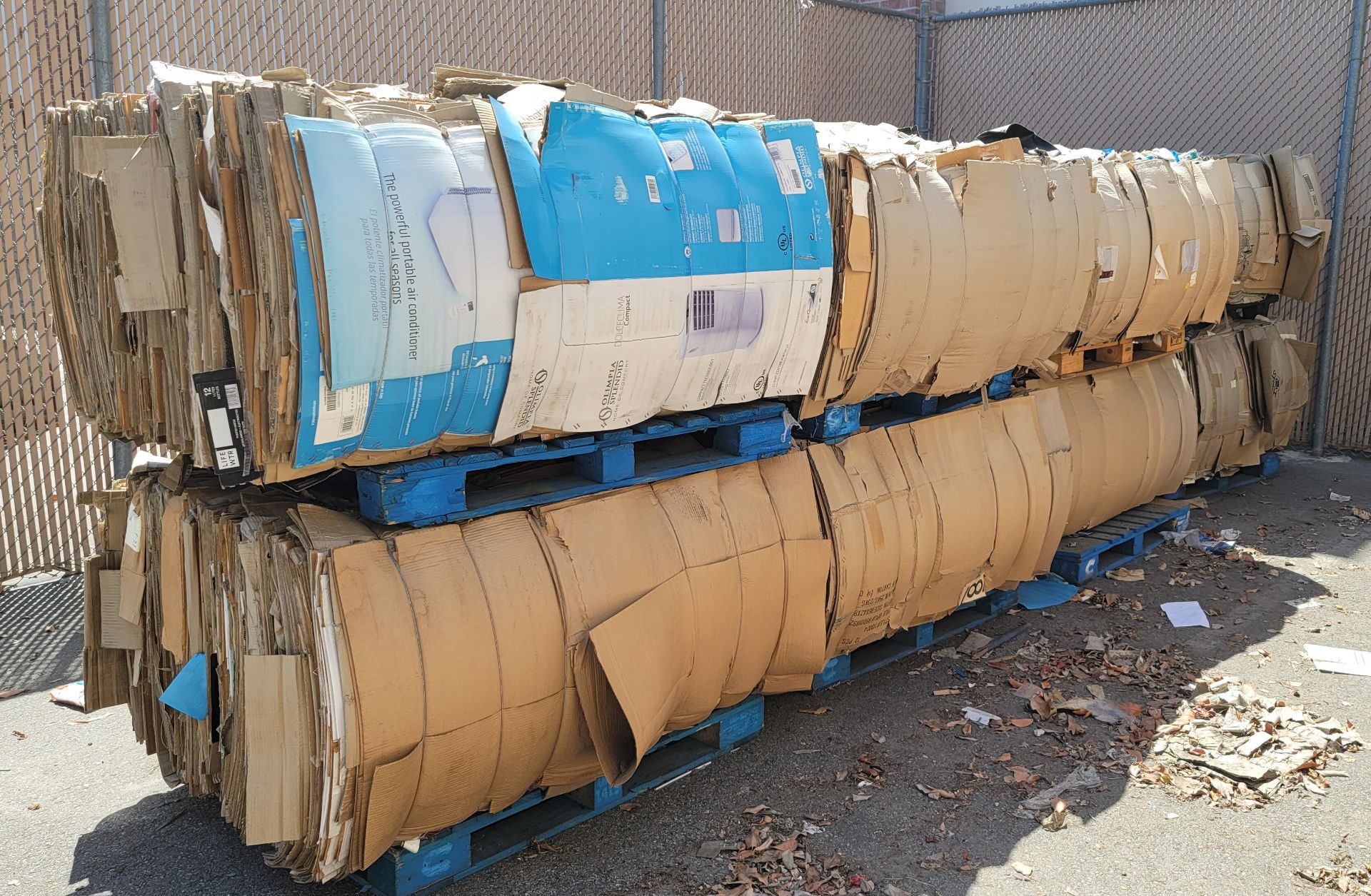 LOT - (8) BALES OF CARDBOARD ON PALLETS - Image 2 of 2
