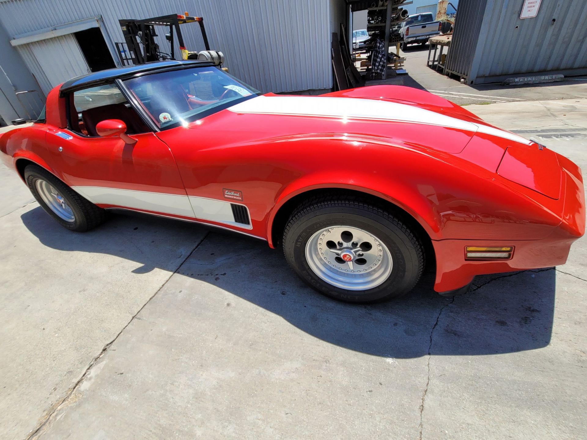 1980 CHEVROLET CORVETTE, WAS VIC EDELBROCK'S PERSONAL CAR BOUGHT FOR R&D, RED INTERIOR, TITLE ONLY. - Image 61 of 70