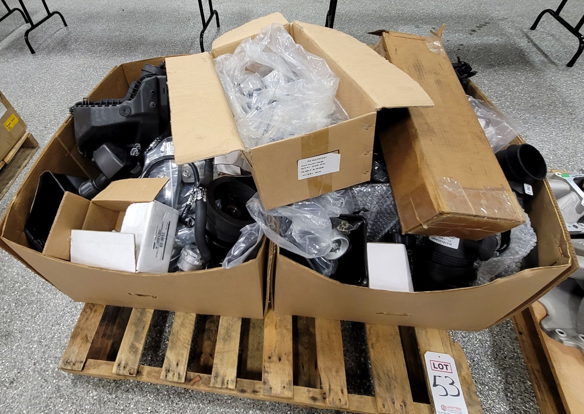 LOT - PALLET OF MISC STOCK PARTS