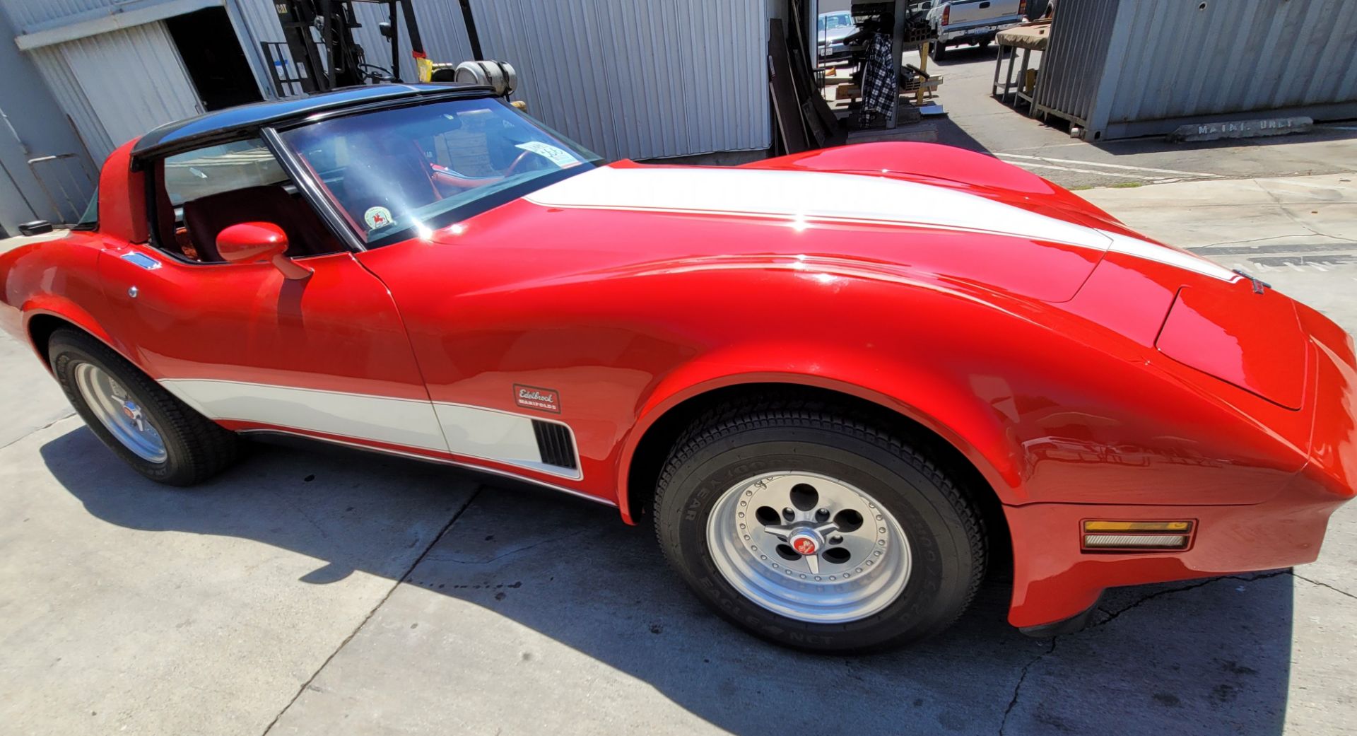 1980 CHEVROLET CORVETTE, WAS VIC EDELBROCK'S PERSONAL CAR BOUGHT FOR R&D, RED INTERIOR, TITLE ONLY. - Image 54 of 70