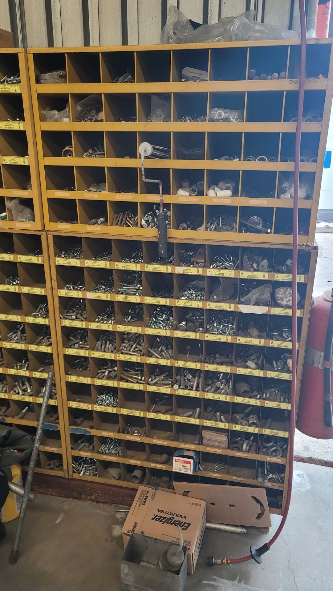 LOT - CUBBYHOLE BOLT & FASTENER BINS, W/ CONTENTS (LOCATED INSIDE WOOD SHOP) - Image 2 of 15