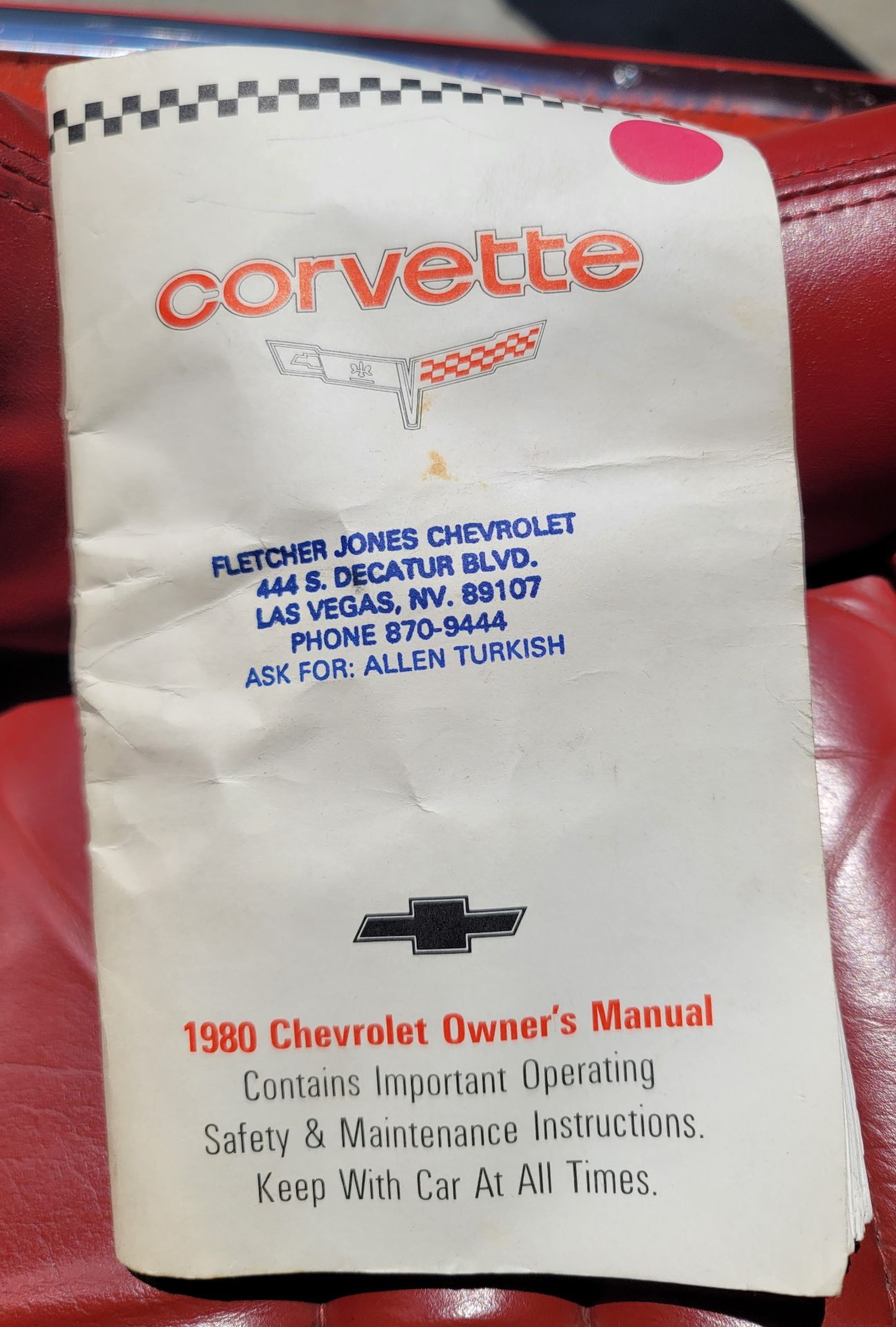1980 CHEVROLET CORVETTE, WAS VIC EDELBROCK'S PERSONAL CAR BOUGHT FOR R&D, RED INTERIOR, TITLE ONLY. - Image 22 of 70