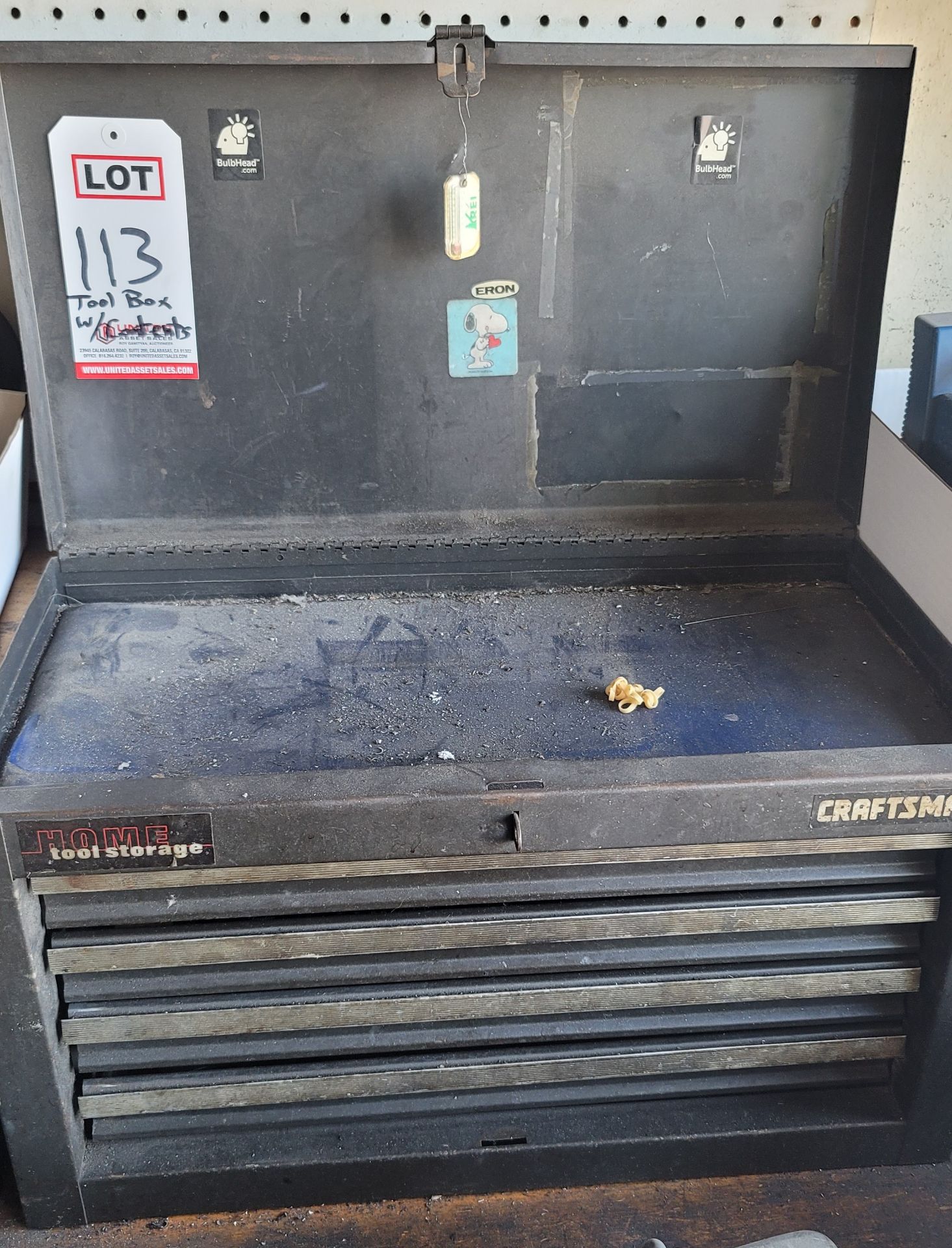 TOOL BOX, W/ MISC DRAWER CONTENTS