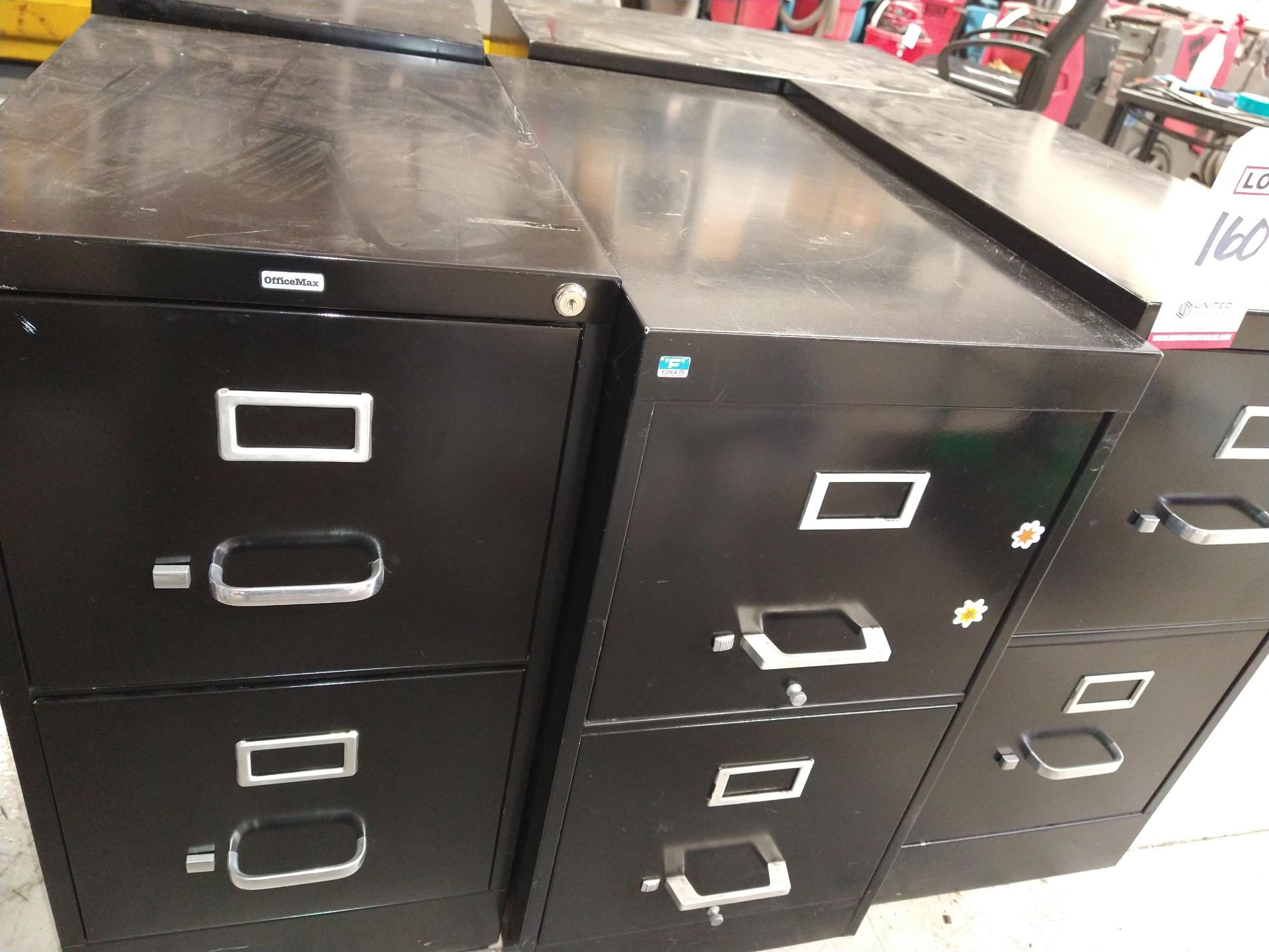 LOT - (5) BLACK 2-DRAWER FILE CABINETS (LOCATION: ORANGE, CA)