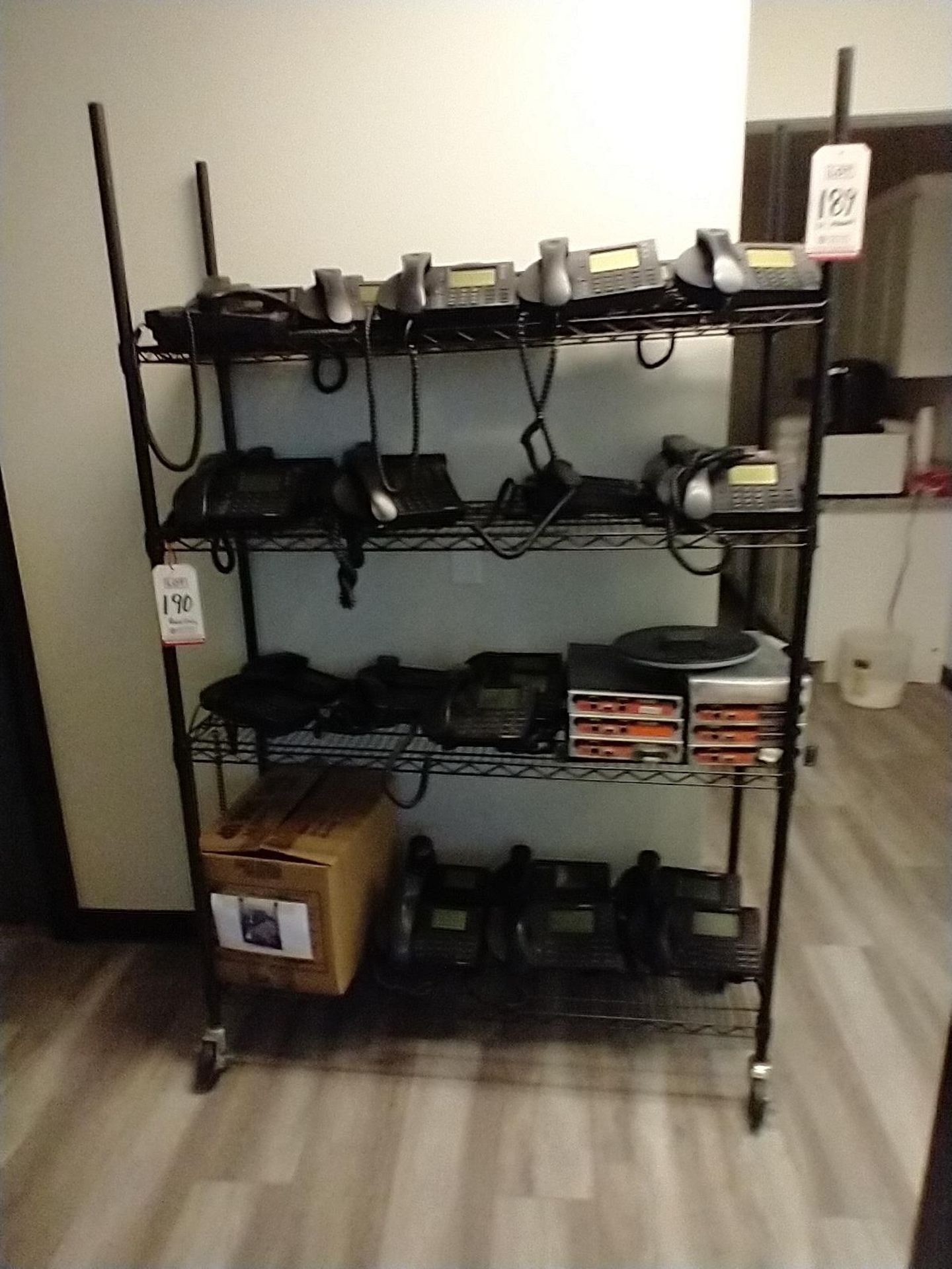 BLACK PORTABLE RACK, CONTENTS NOT INCLUDED (LOCATION: ORANGE, CA)