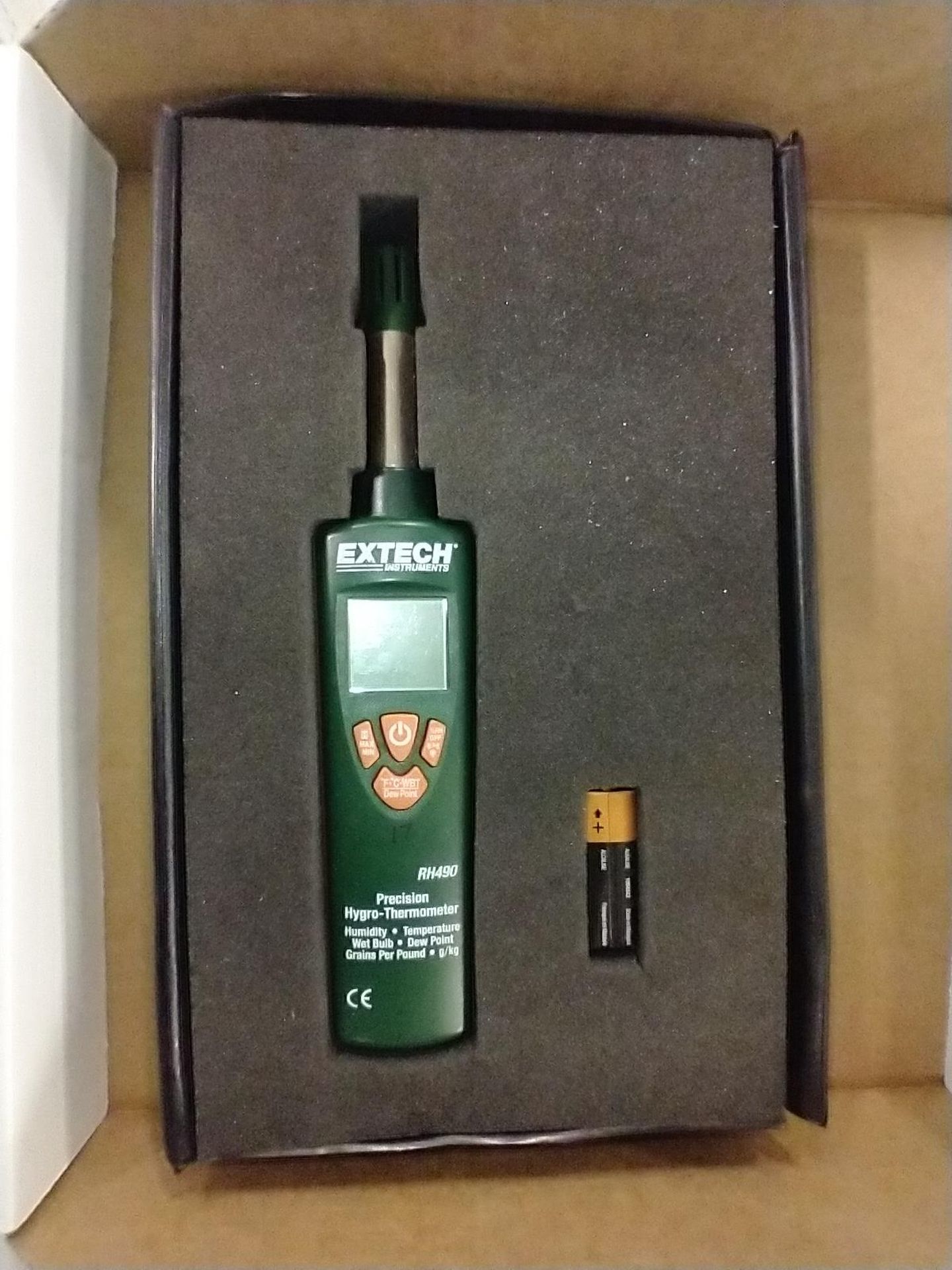 EXTECH PRECISION HYGRO-THERMOMETER, MODEL RH490 (LOCATION: ORANGE, CA)