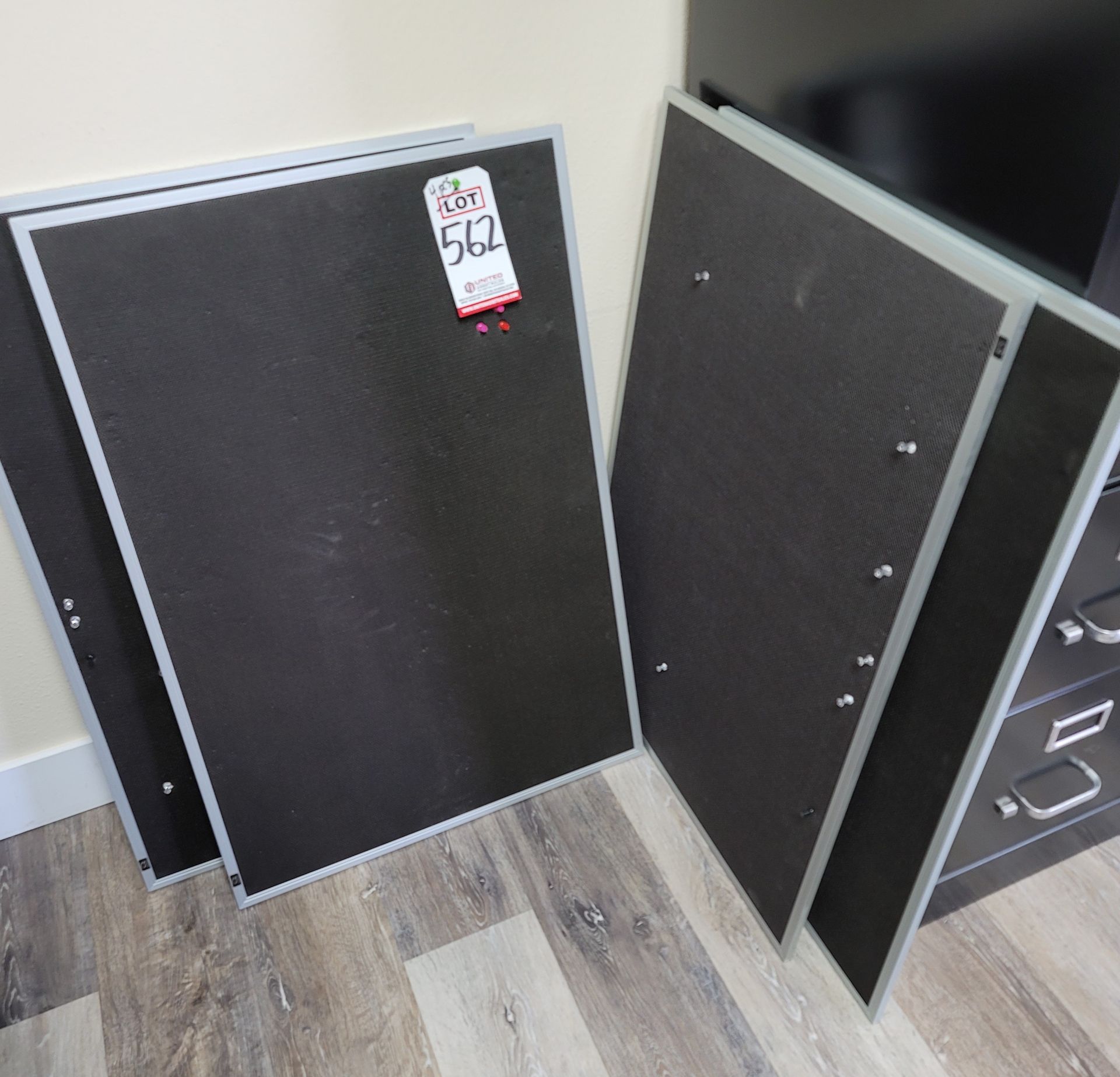 LOT - (4) 3' X 2' BLACK BULLETIN BOARDS (LOCATION: SAN DIEGO, CA)