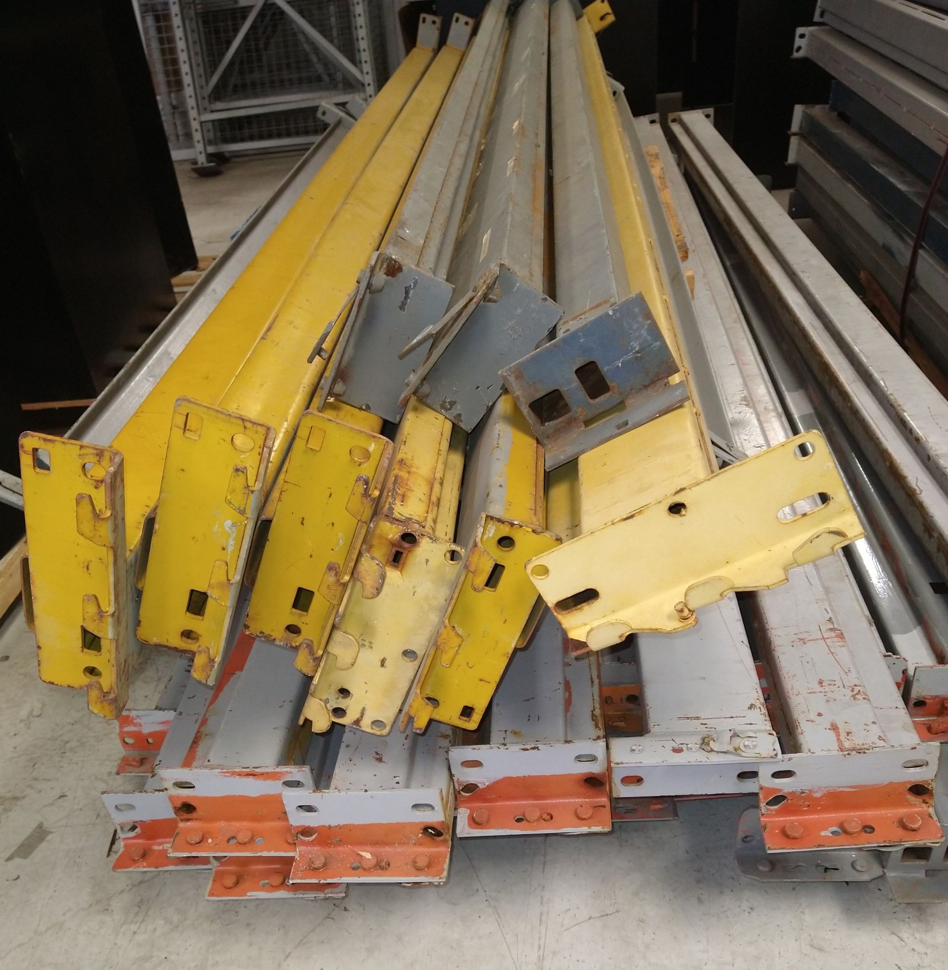 LOT - REMAINING DISASSEMBLED PALLET RACK IN BUILDING (LOCATION: ORANGE, CA) - Image 7 of 9
