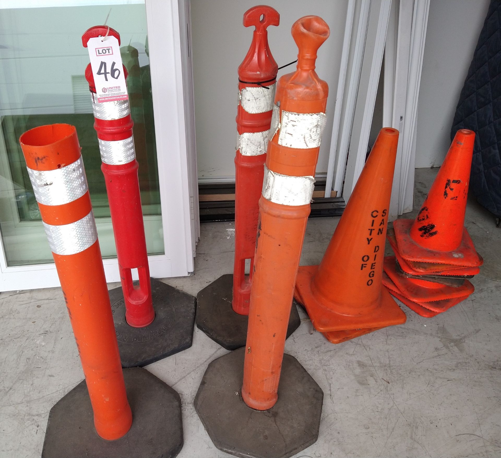 LOT - SAFETY CONES AND STANDS (LOCATION: ORANGE, CA)