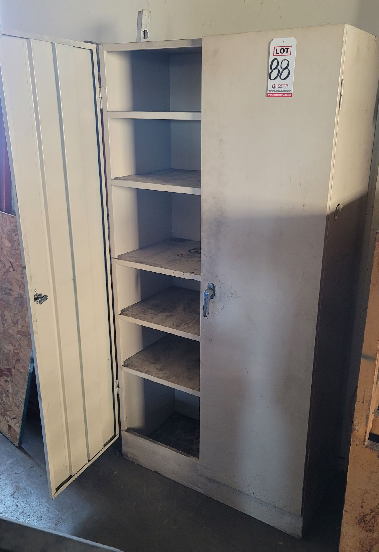 2-DOOR STORAGE CABINET, EMPTY