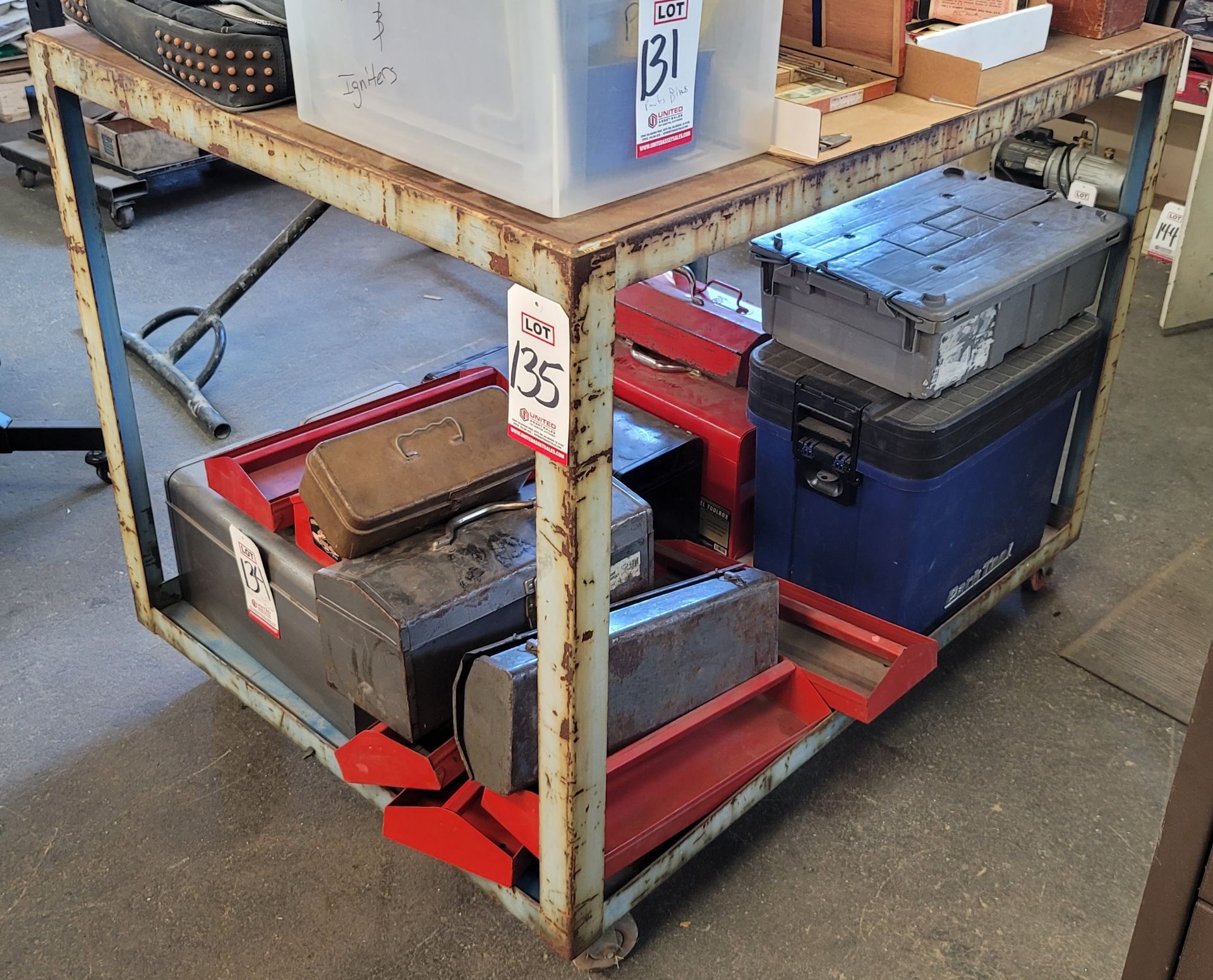 HEAVY DUTY SHOP CART, 4' X 3', CONTENTS NOT INCLUDED