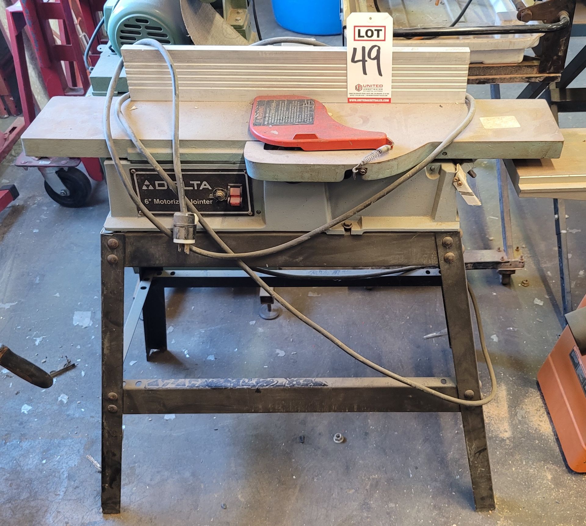 DELTA 6" MOTORIZED JOINTER, MODEL 37-280, S/N K-9409