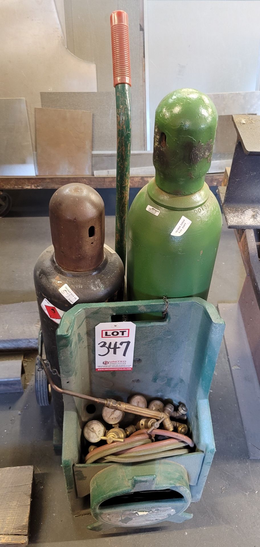LOT - PORTABLE OXY-ACETYLENE OUTFIT, W/ TANKS